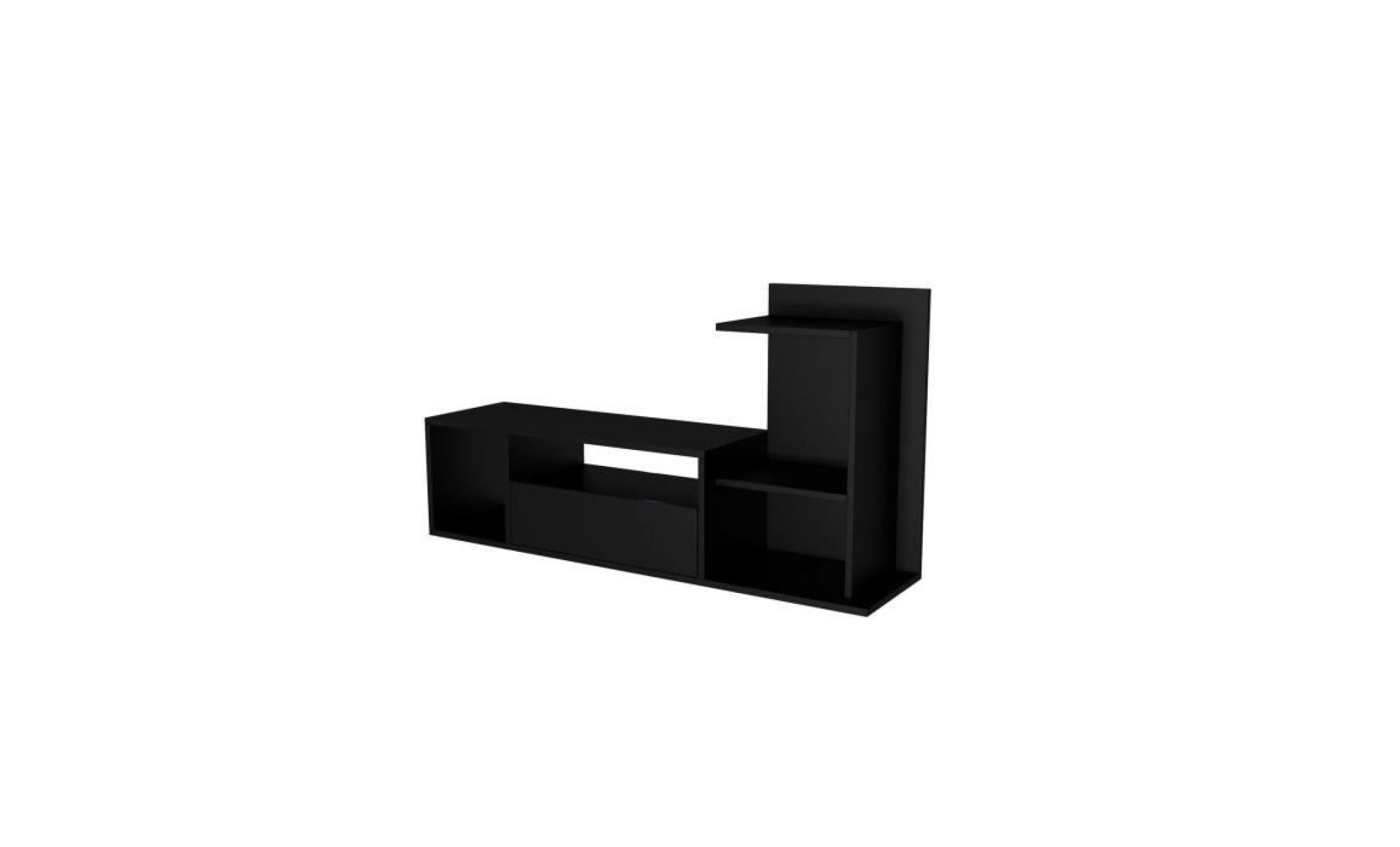 meuble tv design sumatra   l. 120 x h. 65 cm   noir
