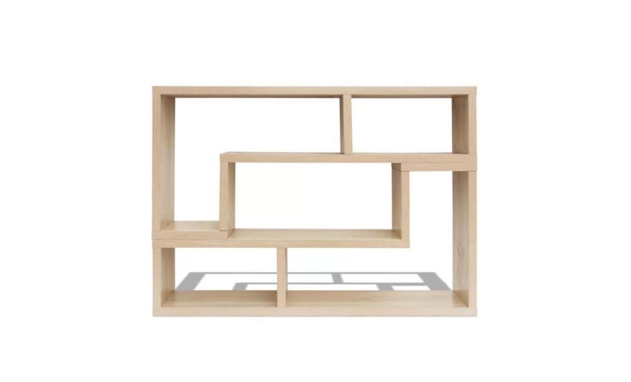 meuble tv double en forme de l   chêne   en bois   style minimaliste   style moderne pas cher