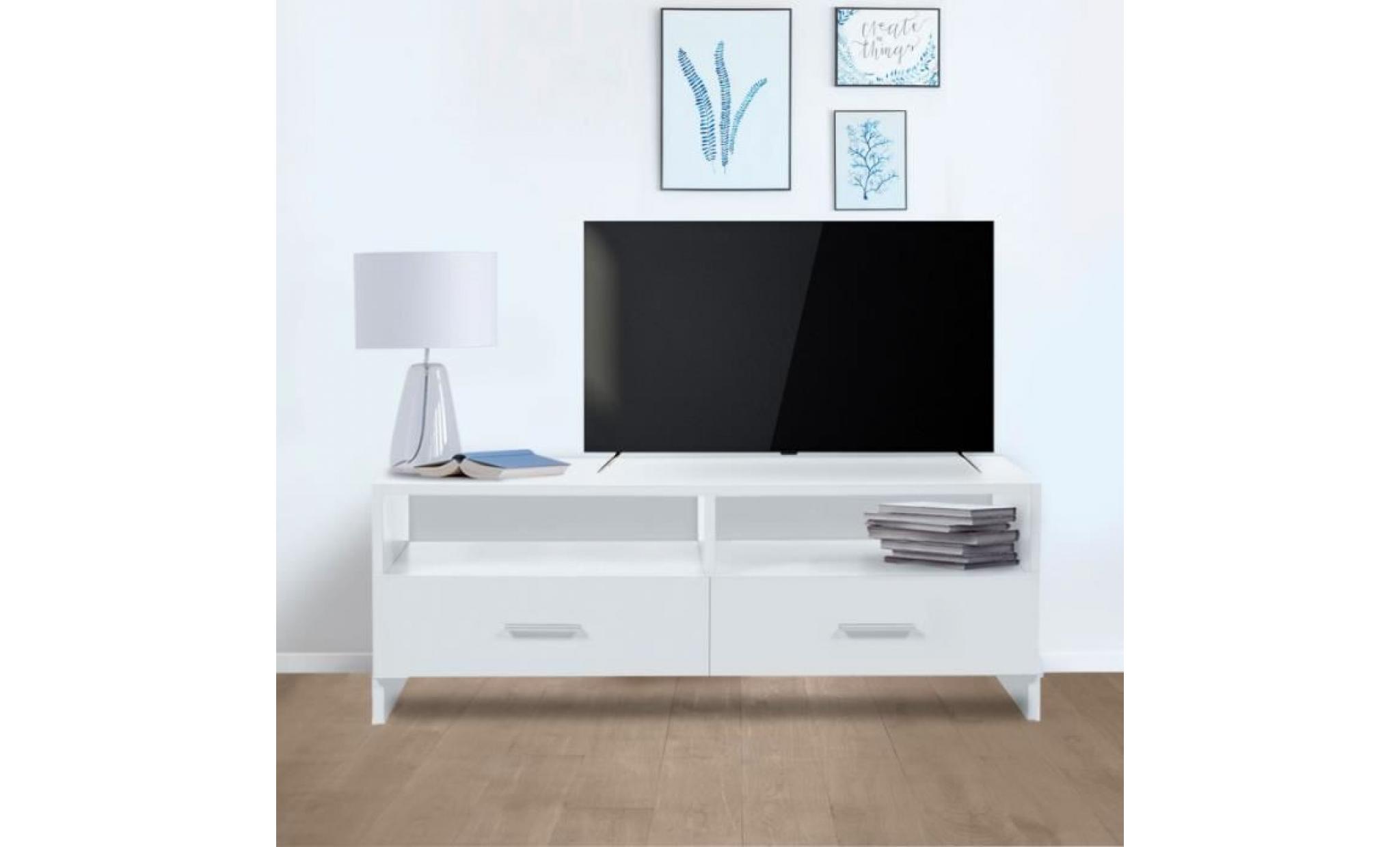 meuble tv falko bois blanc