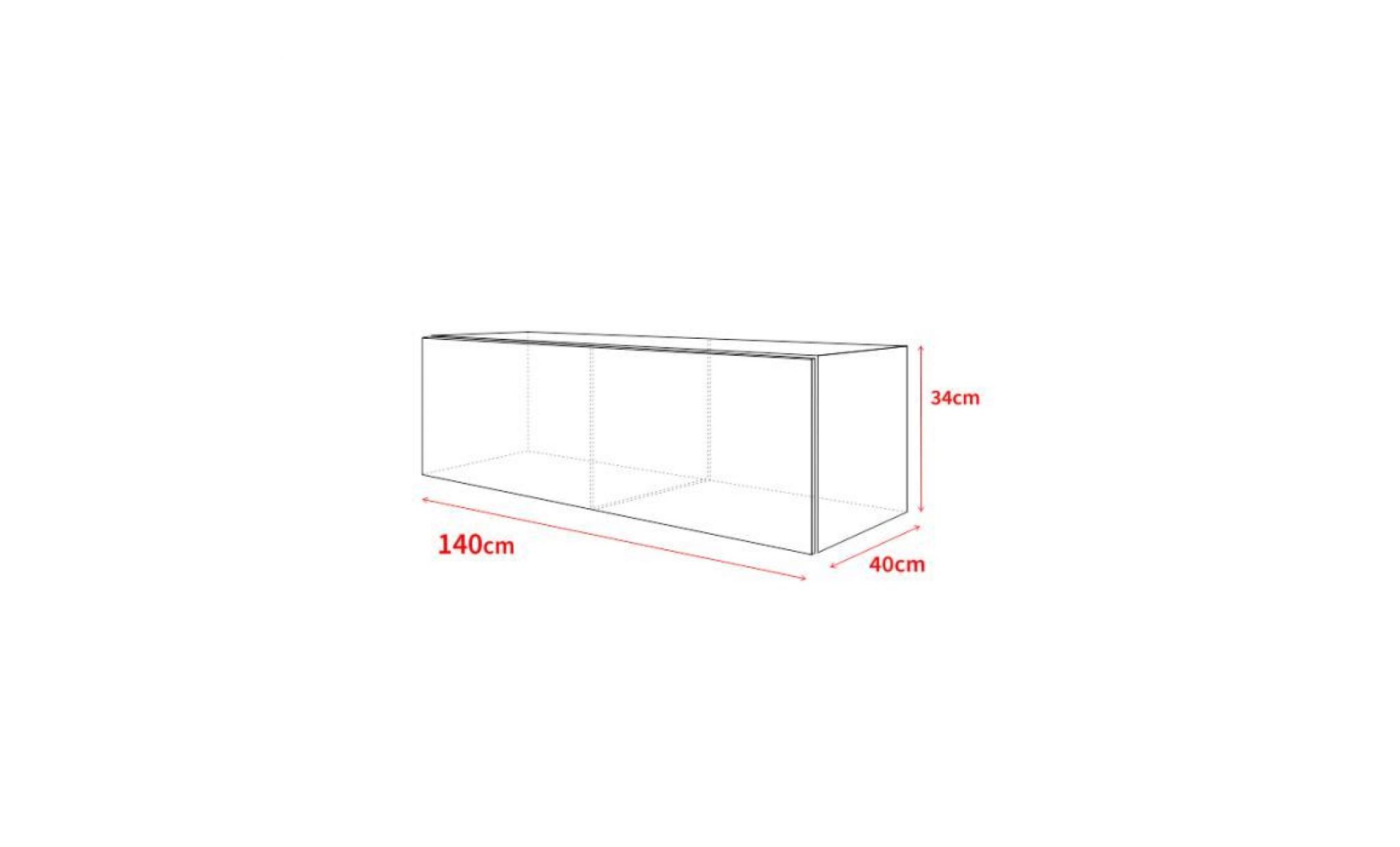 meuble tv / meuble de salon suspendu   lana   140 cm   effet chêne   avec led   style moderne   style classique pas cher