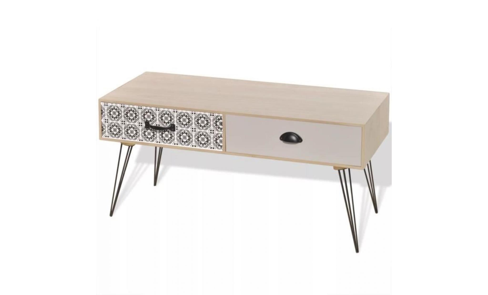 meuble tv meuble salon support tv table auxiliaire tv 100 x 40 x 35 cm marron pas cher