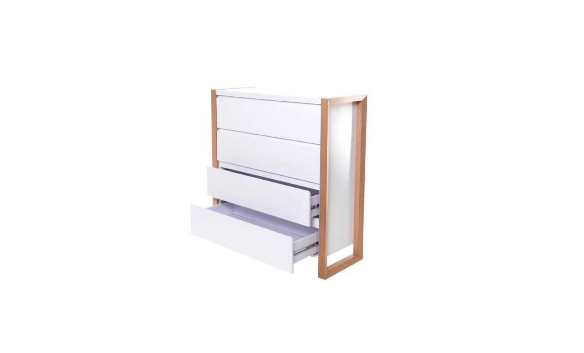 Miliboo - Commode design 4 tiroirs blanc mat AR… pas cher
