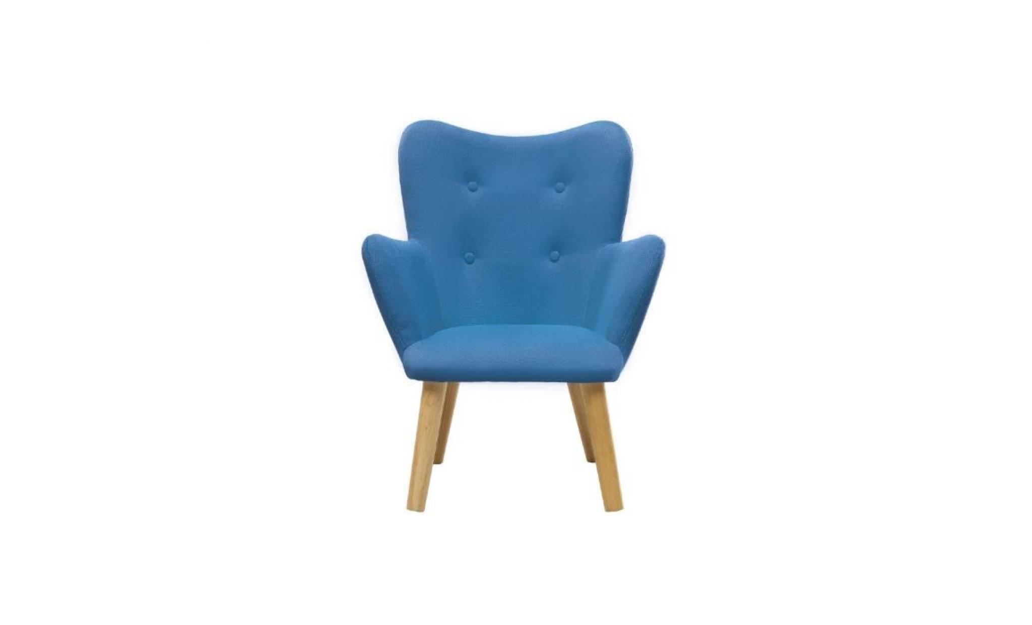 miliboo   fauteuil enfant design bleu pétrole baby bristol