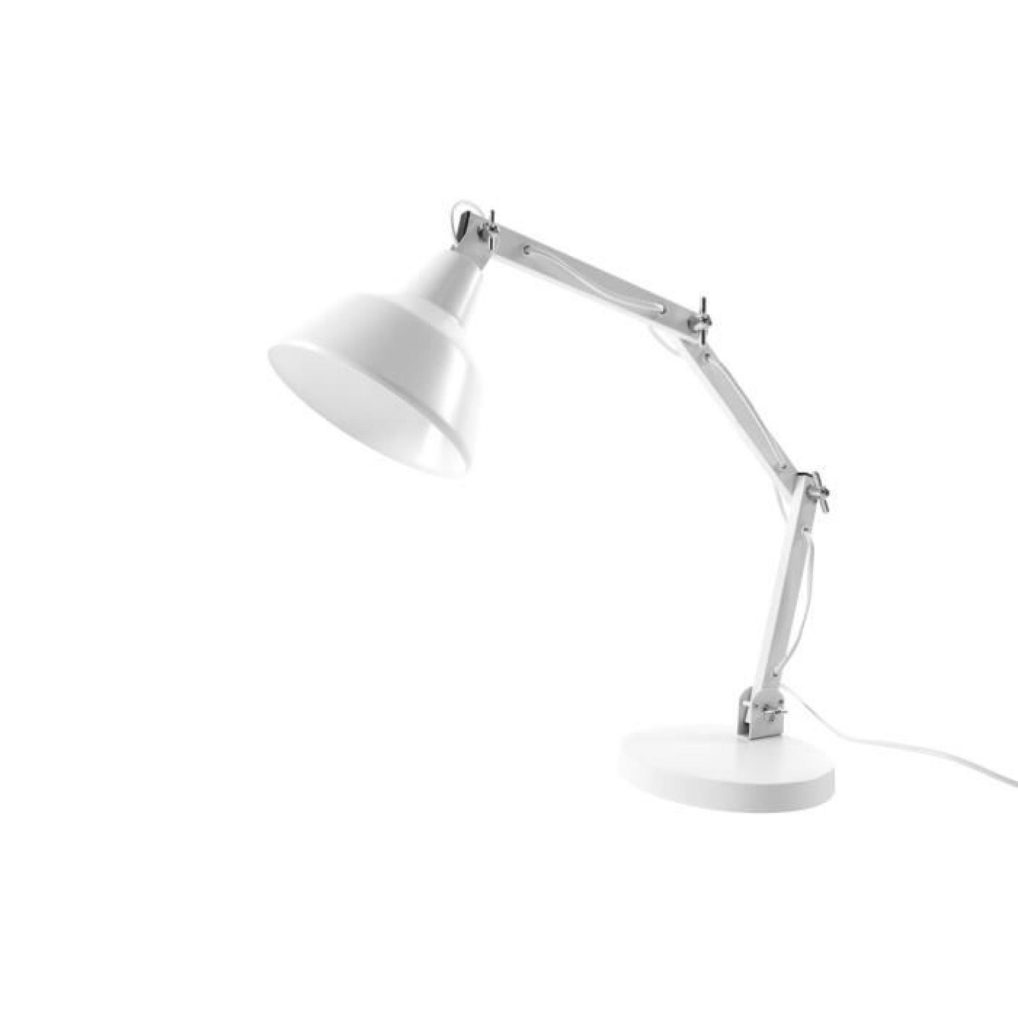 Miliboo - Lampe à poser design blanc OLIMPIA 
