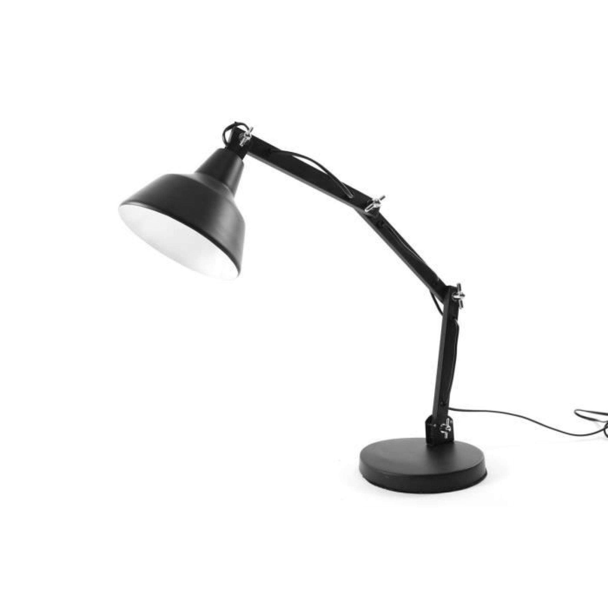 Miliboo - Lampe à poser design noir Olimpia 