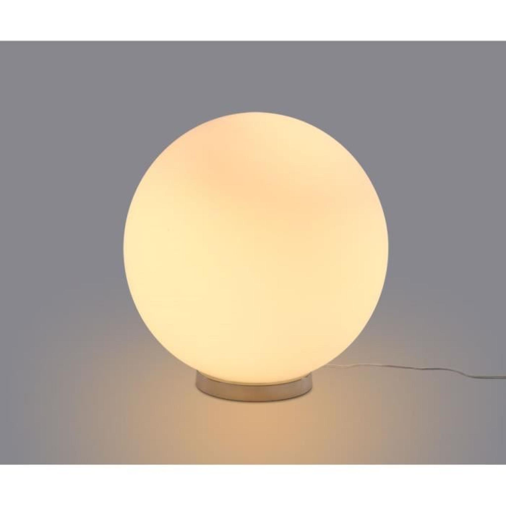 Miliboo - Lampe globe design blanche LISA pas cher