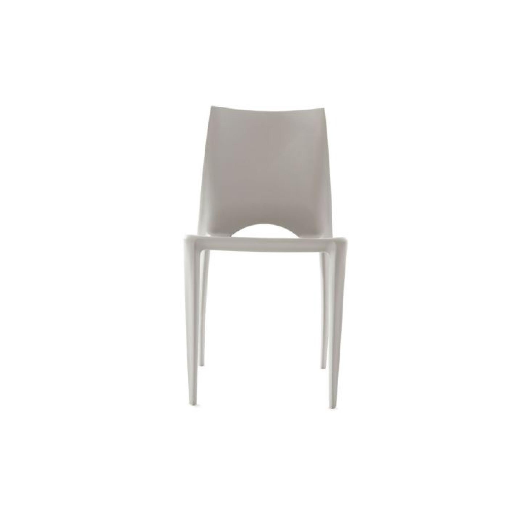 Miliboo - Lot de 2 chaises design grises LYZA pas cher