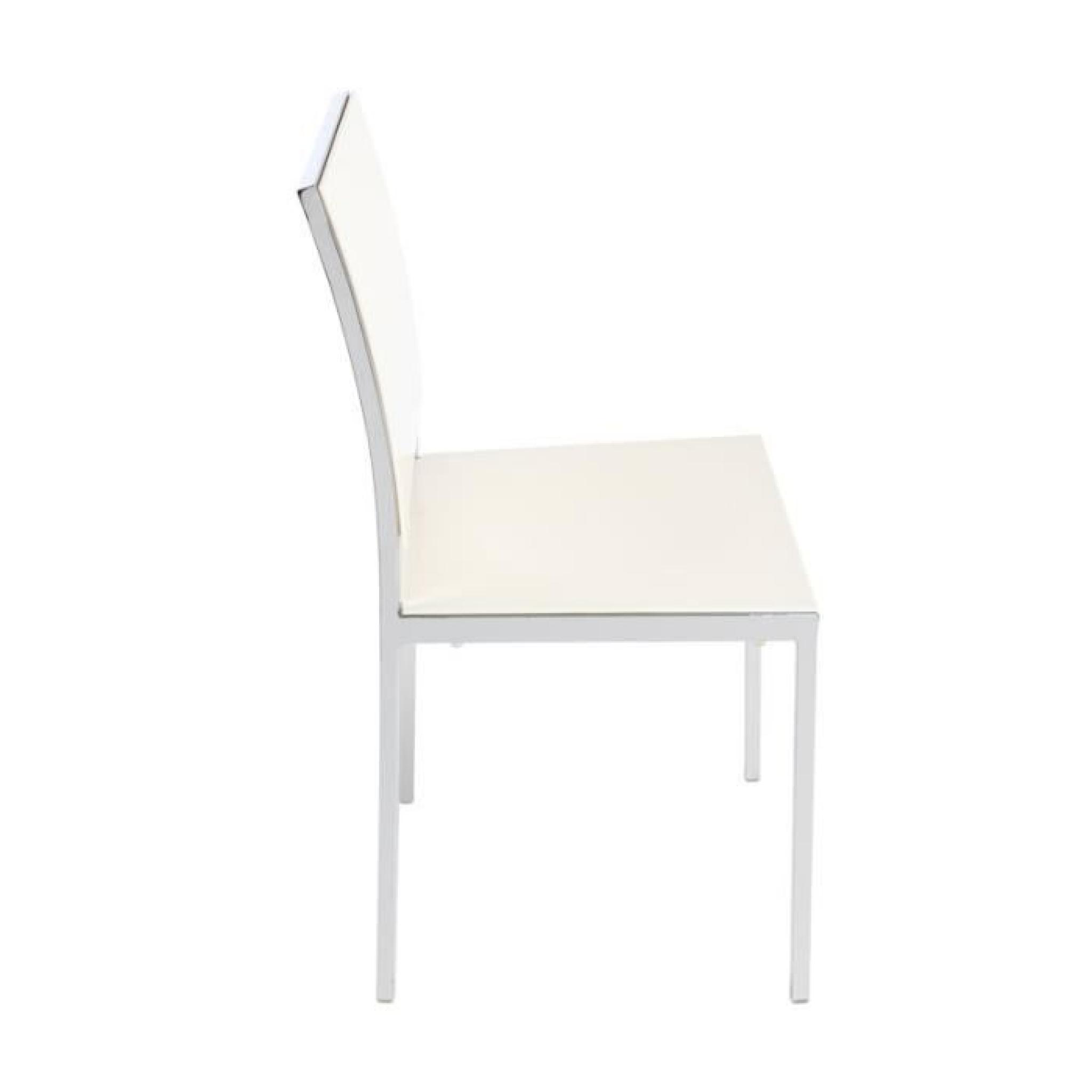 Miliboo - Lot de 2 chaises design laquées blanc… pas cher