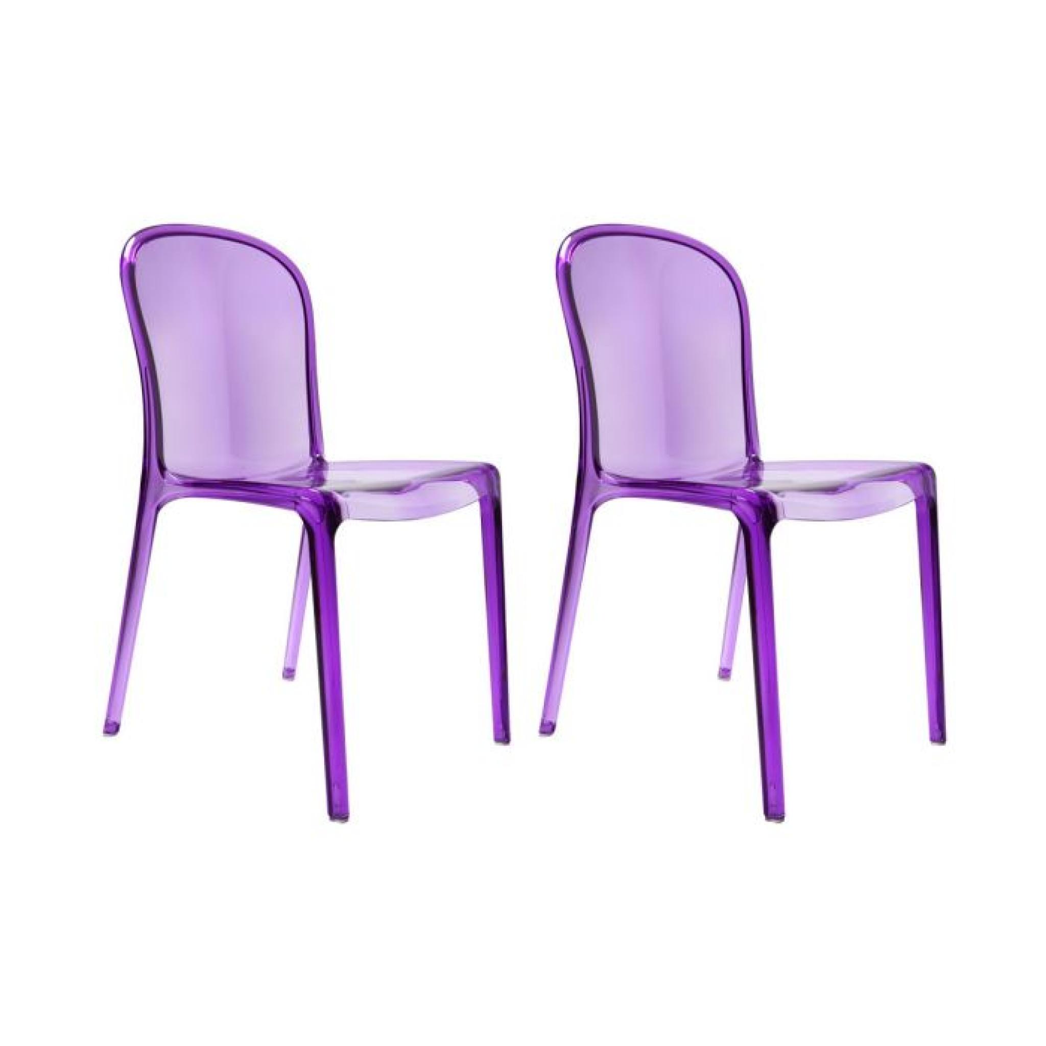 Miliboo - Lot de 2 chaises design transparentes…