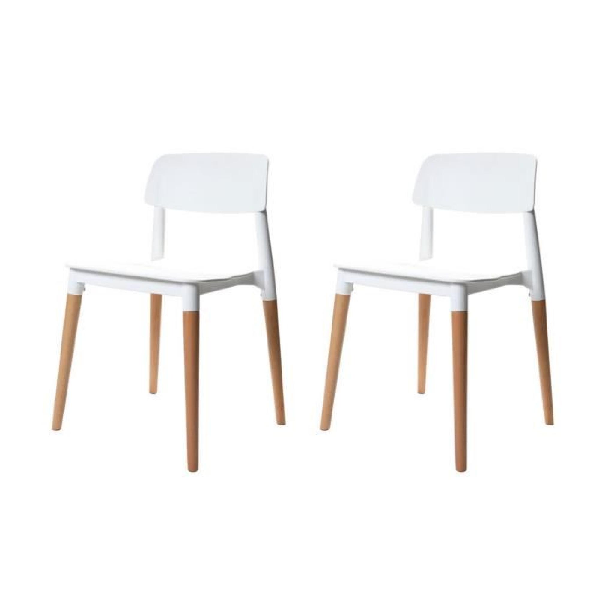 Miliboo - Lot de deux chaises design scandinave…