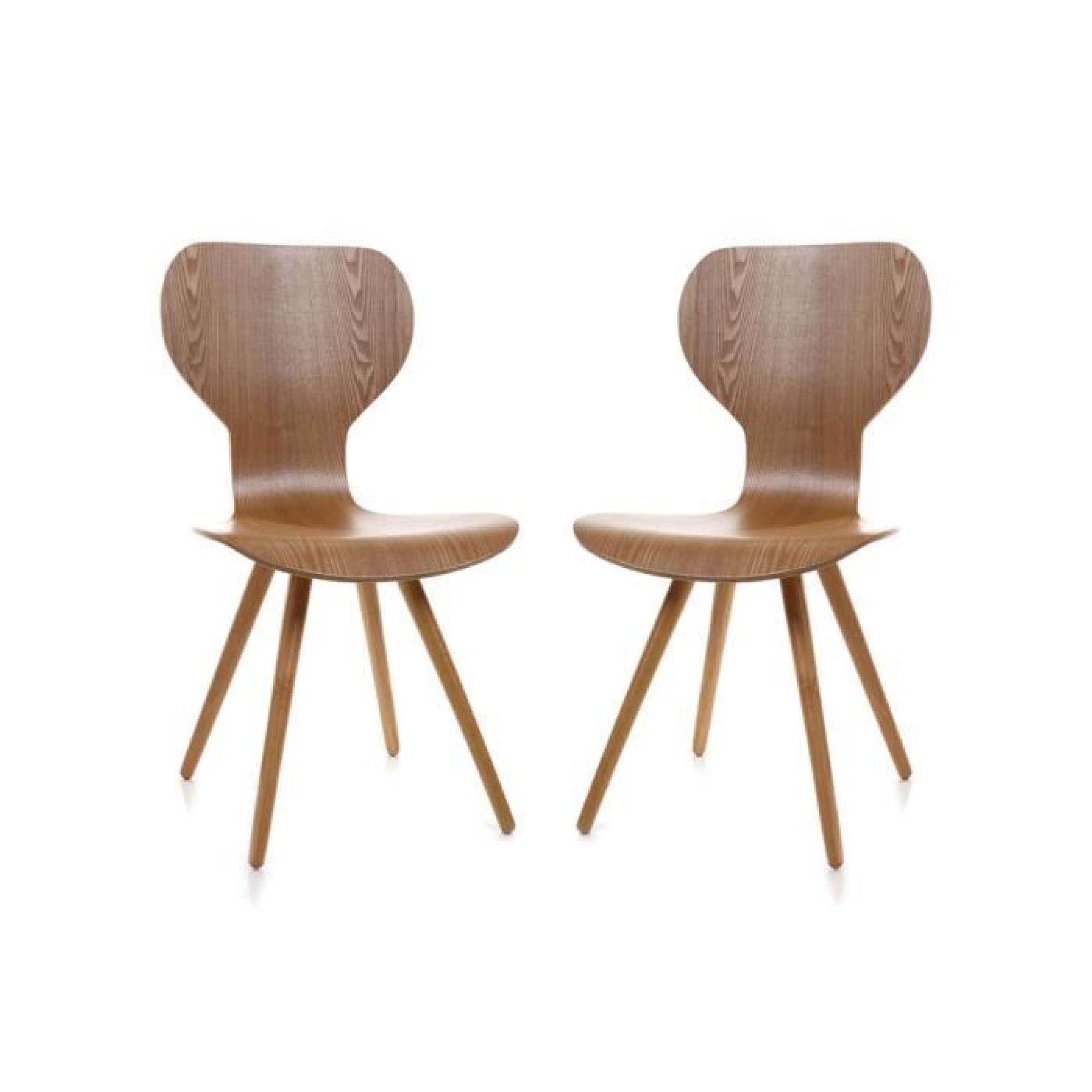 Miliboo - Lot de deux chaises en frêne NORDECO