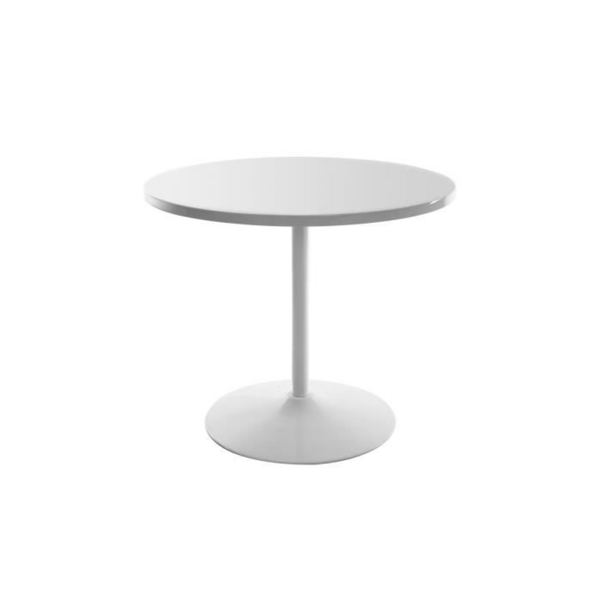Miliboo - Table à manger design 90cm blanc CALISTA