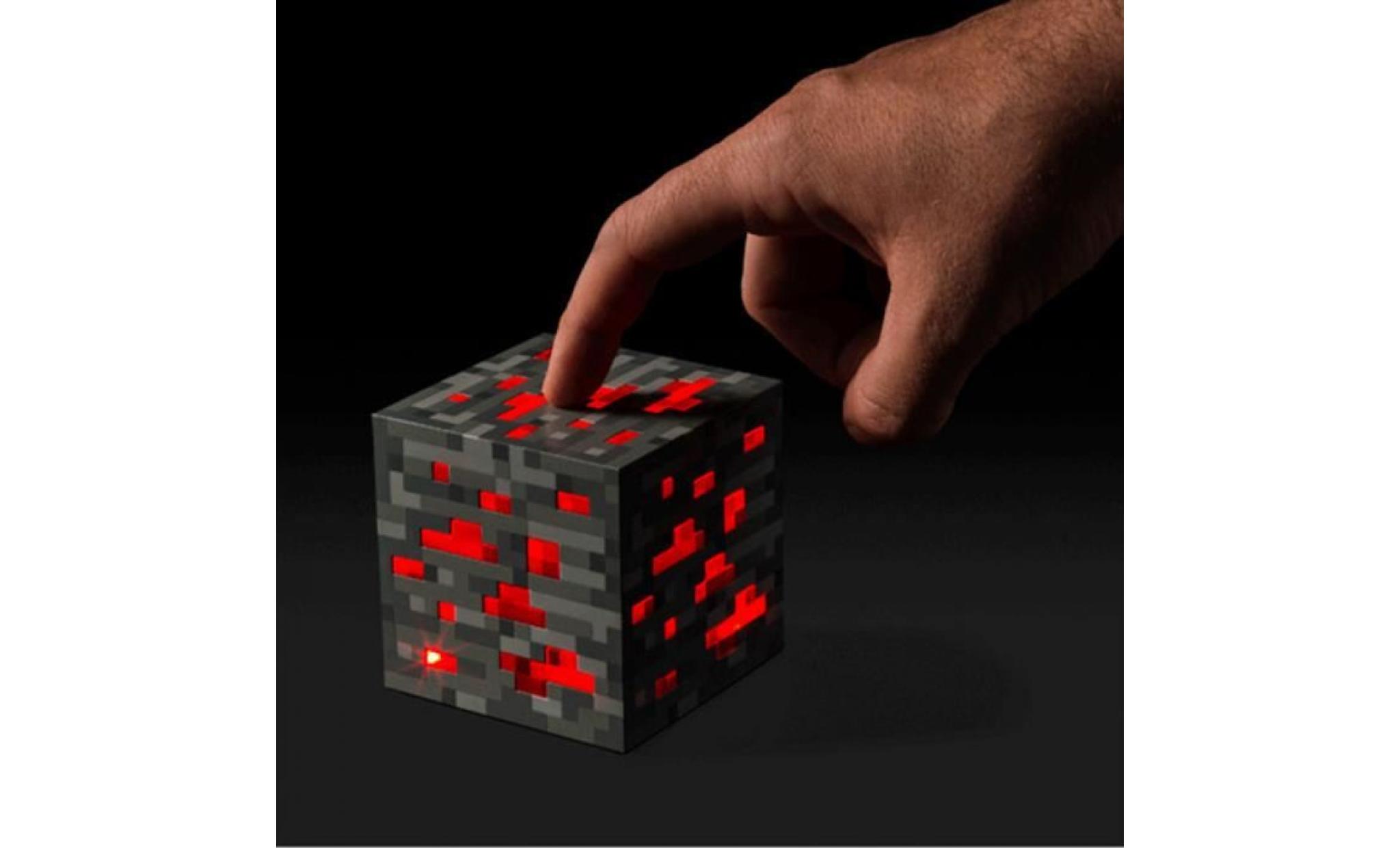 Minecraft Allume diamant rouge pierre carrée Veilleuse tactile LED lampe jouets minecraft pour le cadeau pour les enfants pas cher