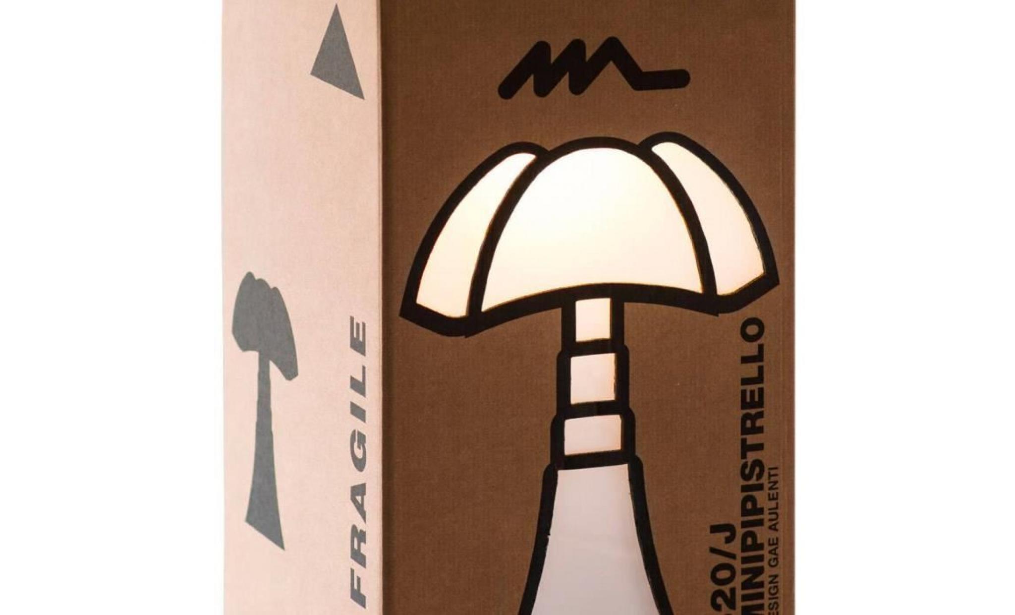 mini pipistrello carton lampe à poser carton mini pipistrello h62cm marron martinelli luce pas cher