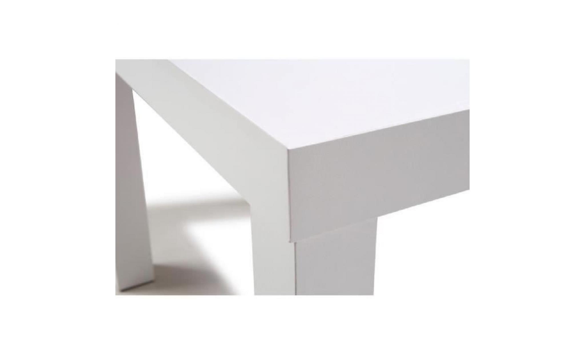 mini table basse carrée blanc