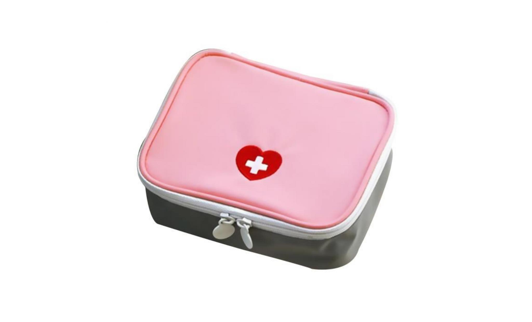 mini trousse de premiers soins en plein air sac de voyage organisateur d'urgence portable médecine organisateur rose