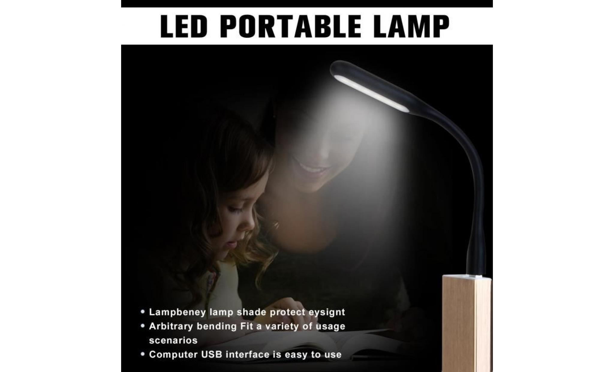 mini usb night light portable protect eyesight led ampoule pour ordinateurs portables notebook power bank livre lampe de lecture pas cher