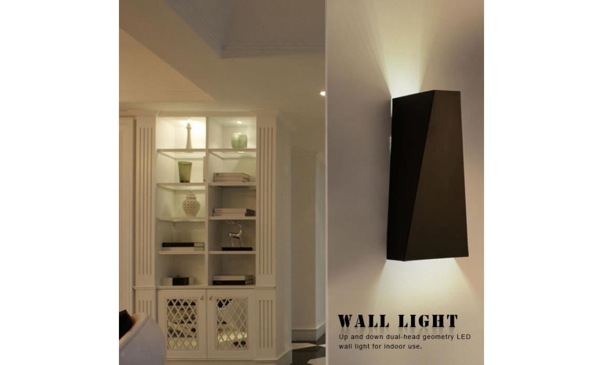 minimalisme double tête géométrie 10w applique murale à led lampe de chevet smd blanc chaud intérieur 5730 ac 85 265v