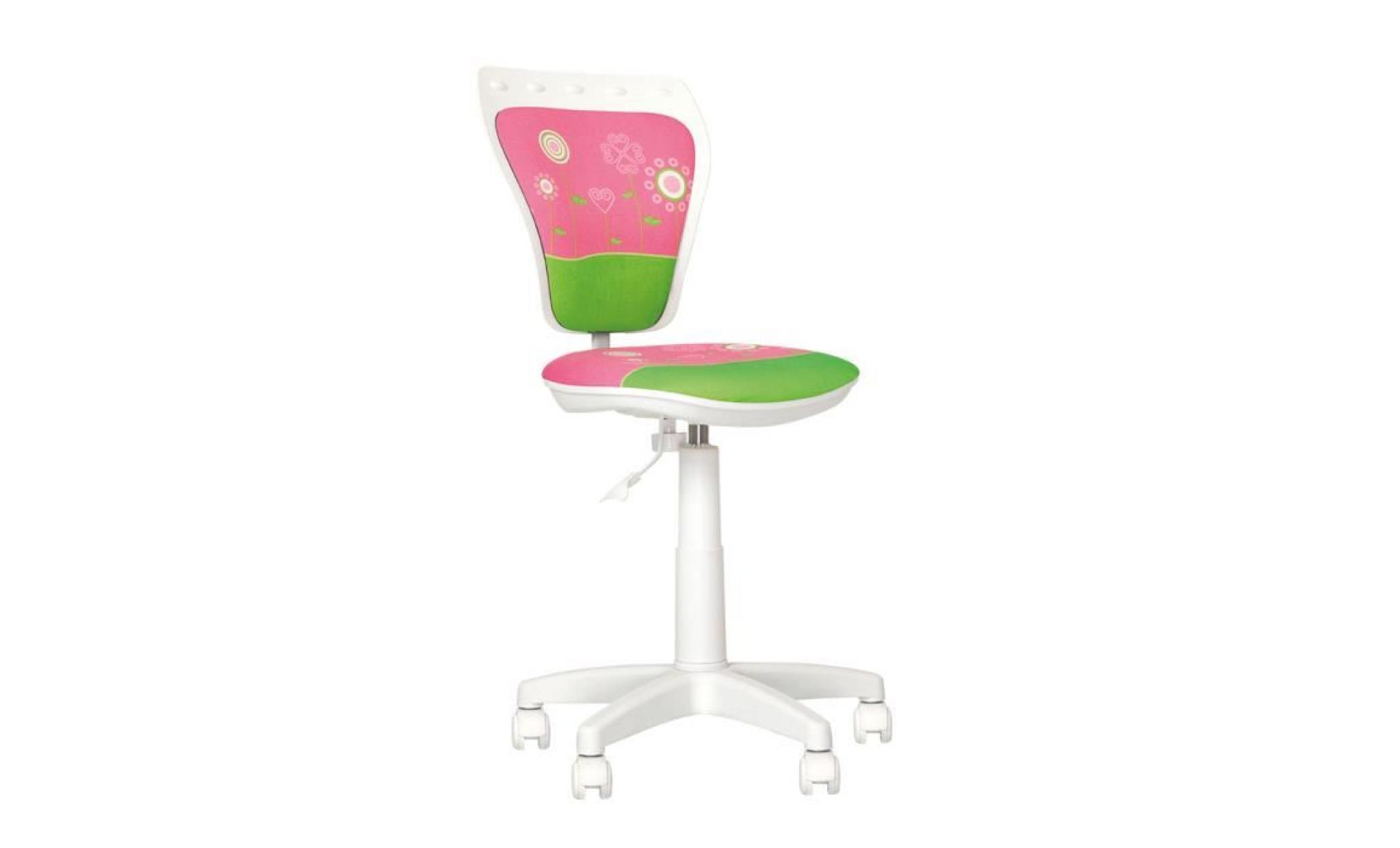 ministyle fleur  chaise, fauteuil de bureau pour enfant. rose / blanc. pas cher