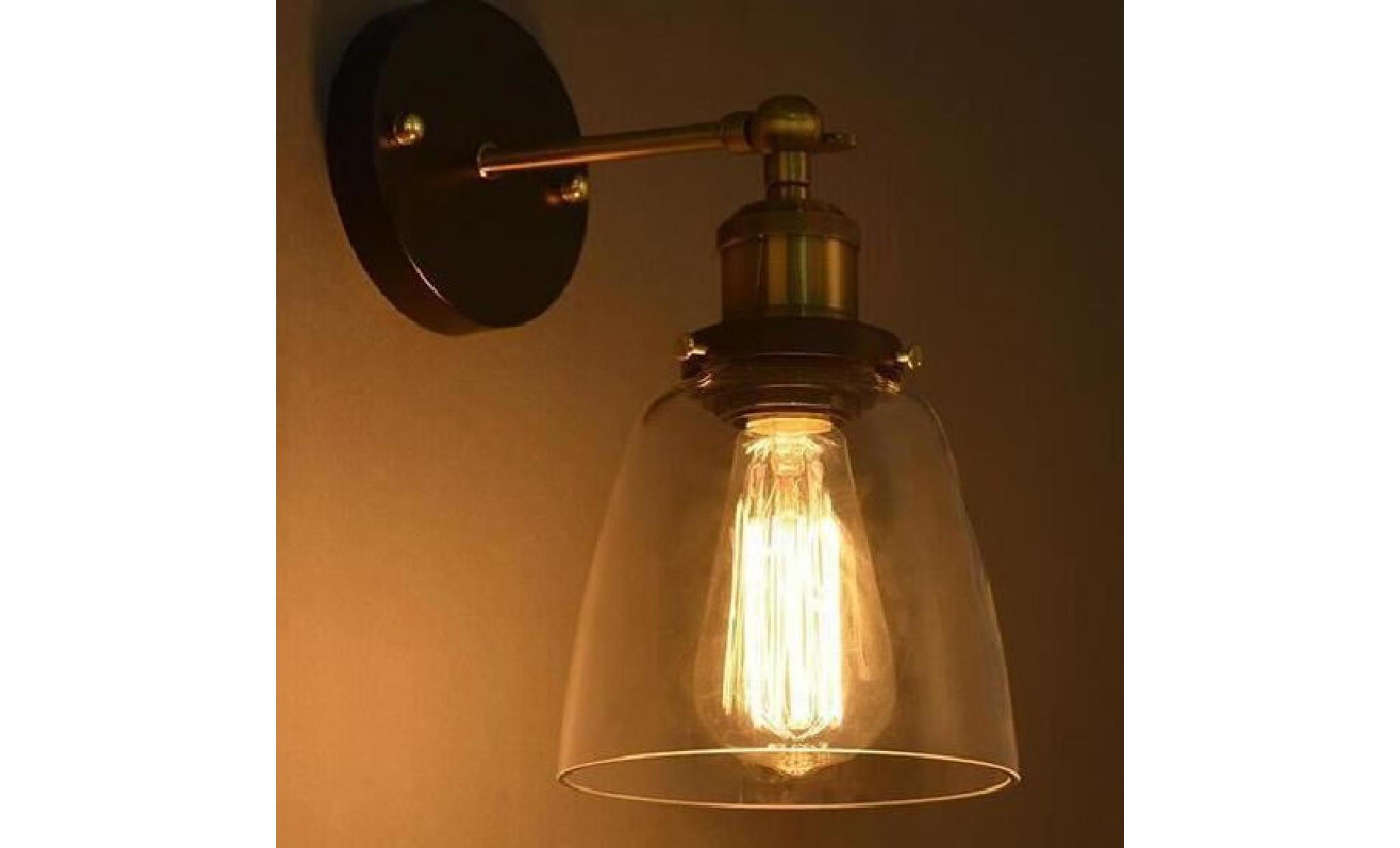 mo moderne verre métal applique murale interieur vintage industrial lampe luminaire pas cher