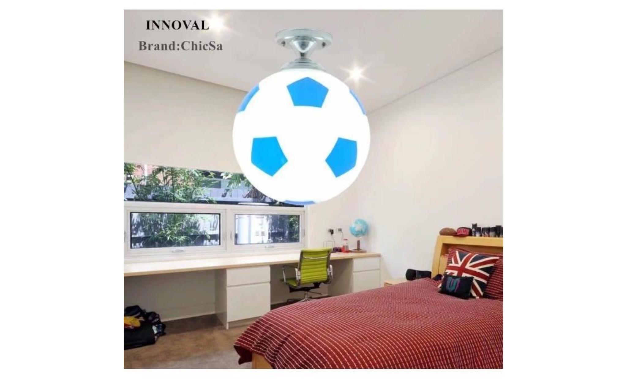 mode désign football plafond applique bleu créatif chambre d'enfant bar verre applique nouvelle chambre des garçons applique