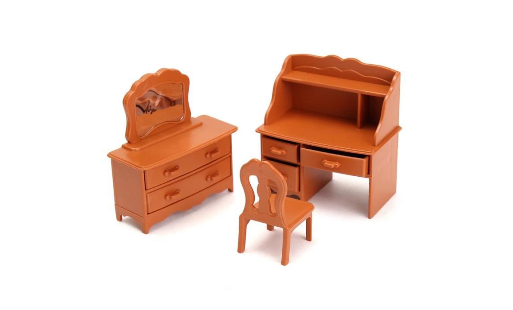 mode miniature chambre ensemble de meubles commode bureau miroir meubles ornements figurines jouets pour enfants cadeau de noël arti