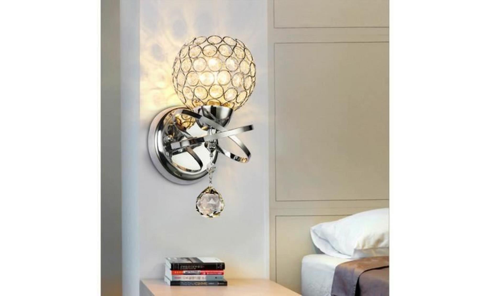modern le luxe crystal e14 applique d'interieur un chandelier l'appareil d'éclairage décoratifs au chevet  +cadeau porte clés pas cher