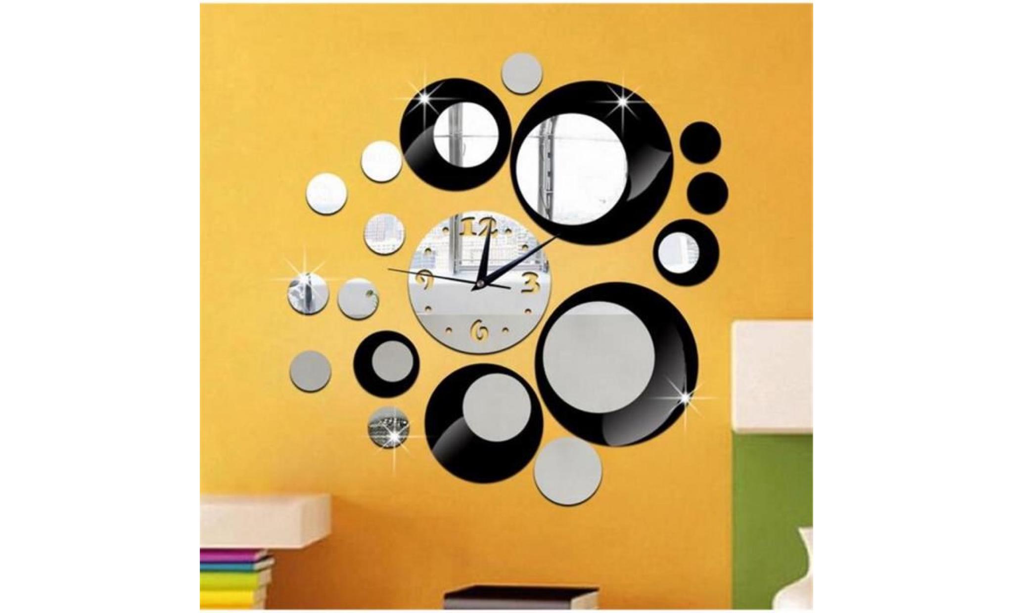 moderne frameless grand format créatif bricolage miroir autocollants mur acrylique horloge mur home living room decor pas cher