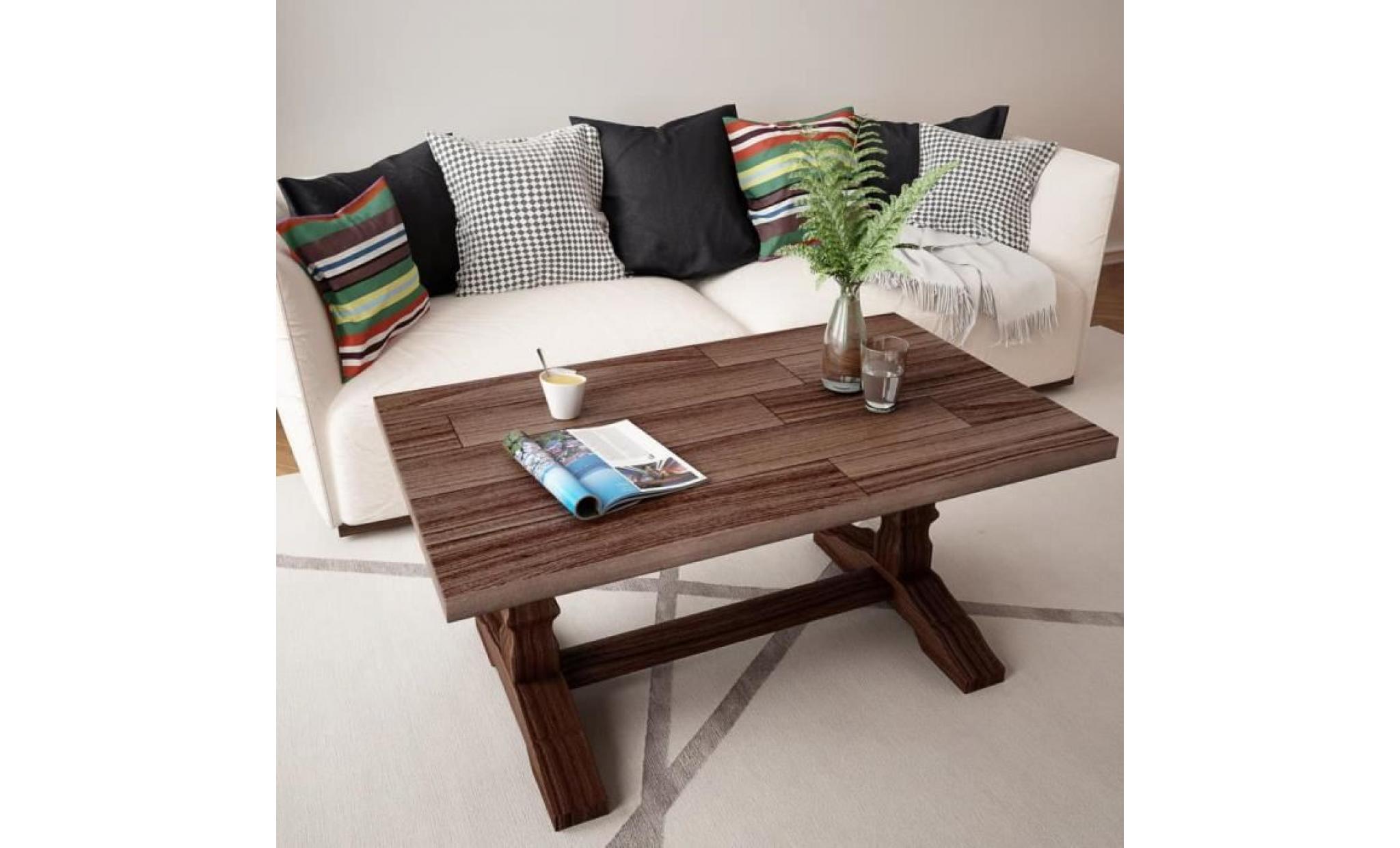 moderne table basse table à thé console salon contemporain scandinave bois de manguier massif 88 x 50 x 40 cm