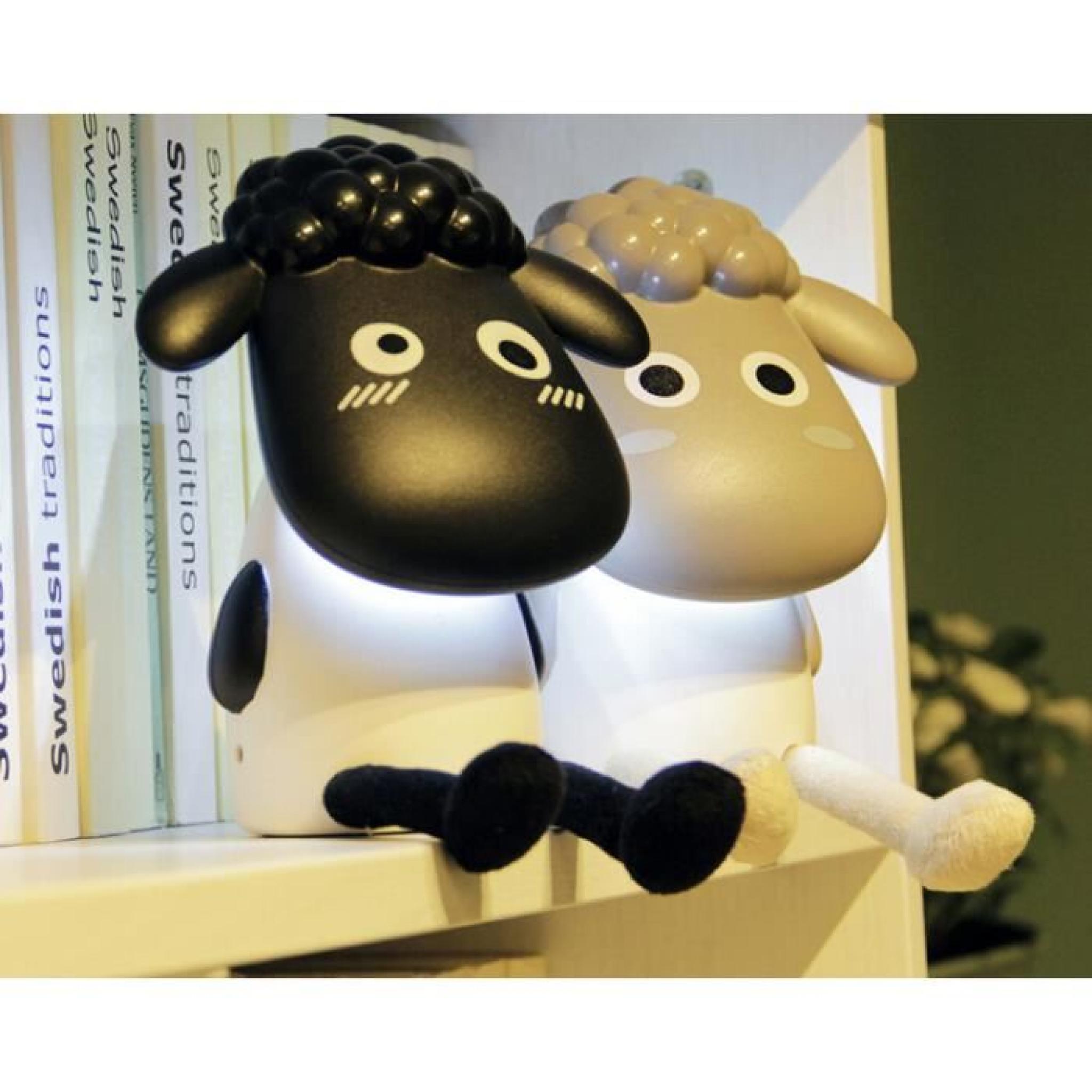 moutons conduit lampe de lecture USB rechargeable étude oeil de la lampe Cartoon petite lampe (noir) pas cher