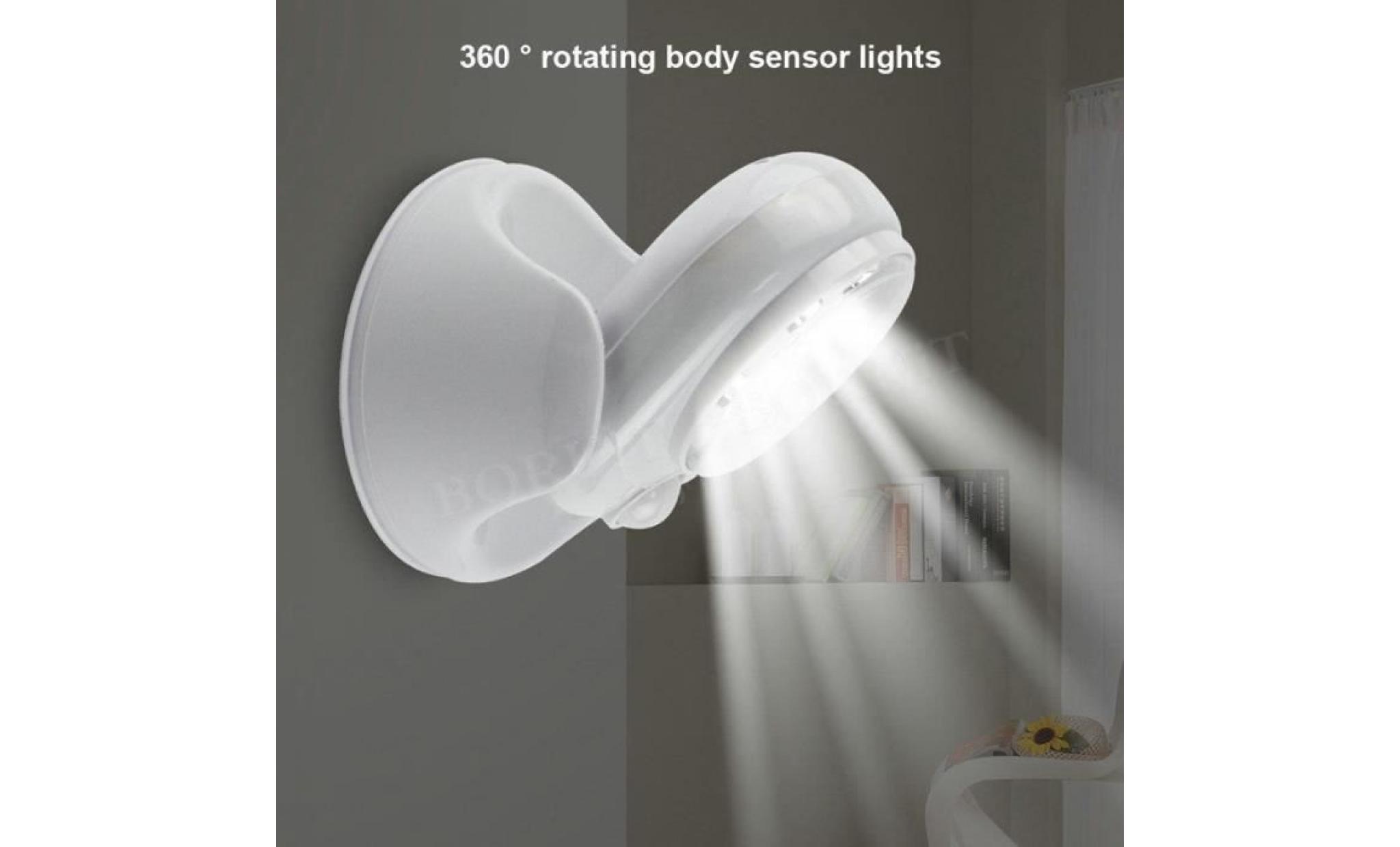 mouvement infrarouge sans fil lampe de capteur activée mouvement de rotation de 360 degrés appliques lumière de nuit de toilette lum pas cher