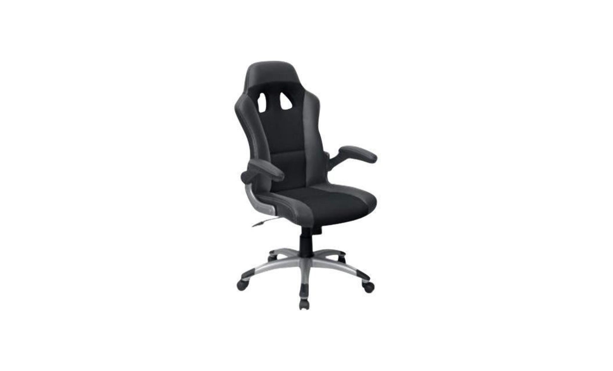 mt mtga 284 chaise ergonomique accoudoirs pivotant nylon, polyuréthane gris, noir