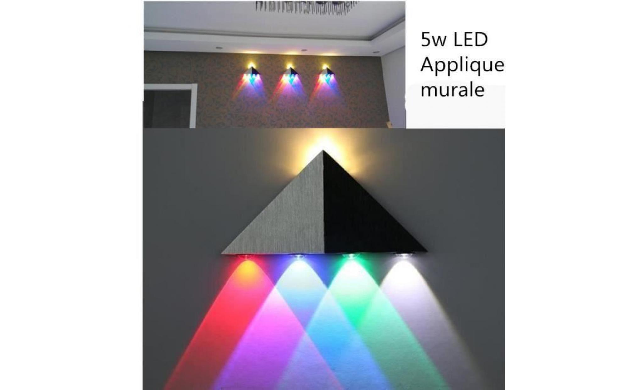 （multicolore）5w led applique mural triangle eclairage décoratif lampe design moderne lampe murale en aluminium pour chambre salon