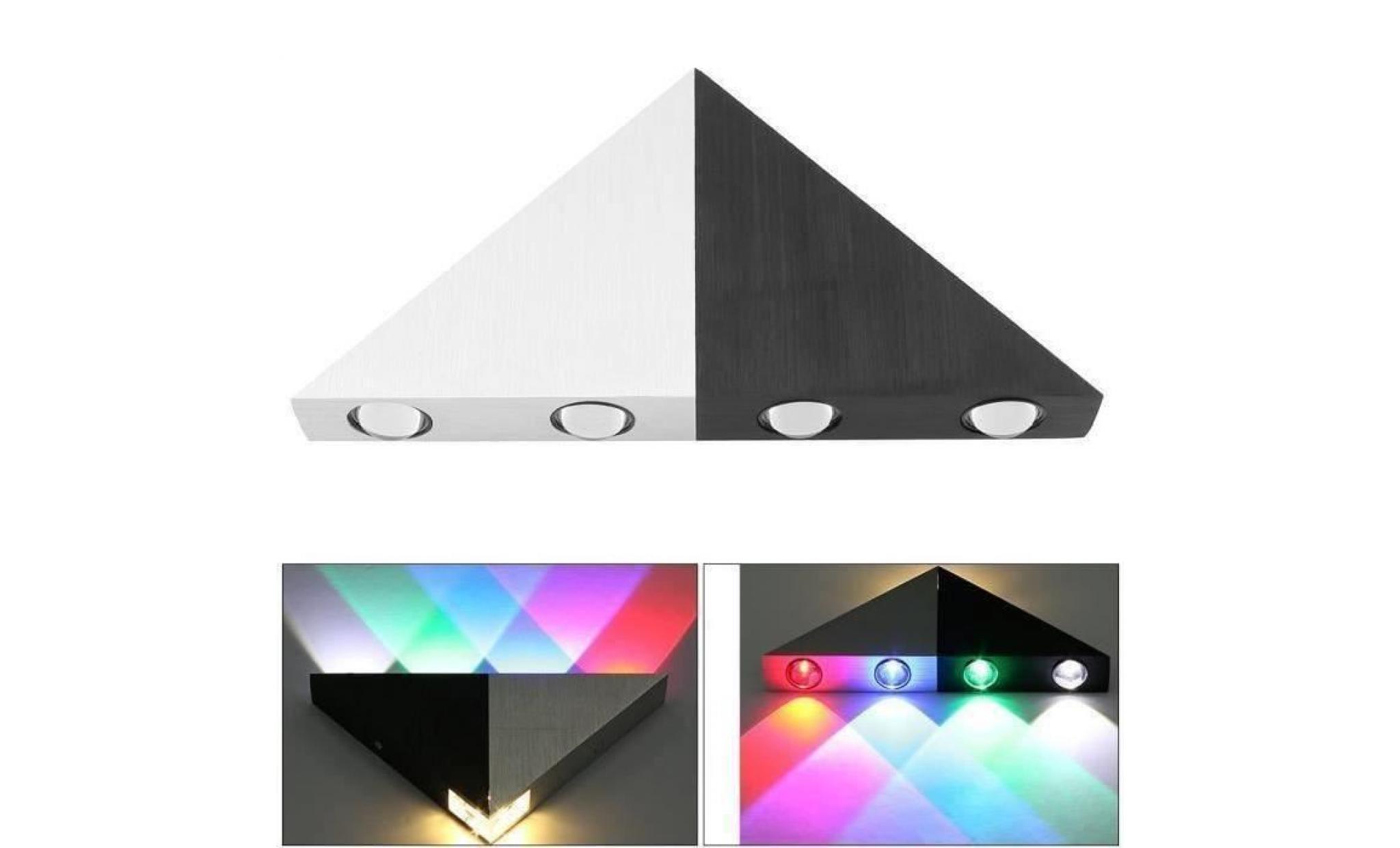 （multicolore）5w led applique mural triangle eclairage décoratif lampe design moderne lampe murale en aluminium pour chambre salon pas cher