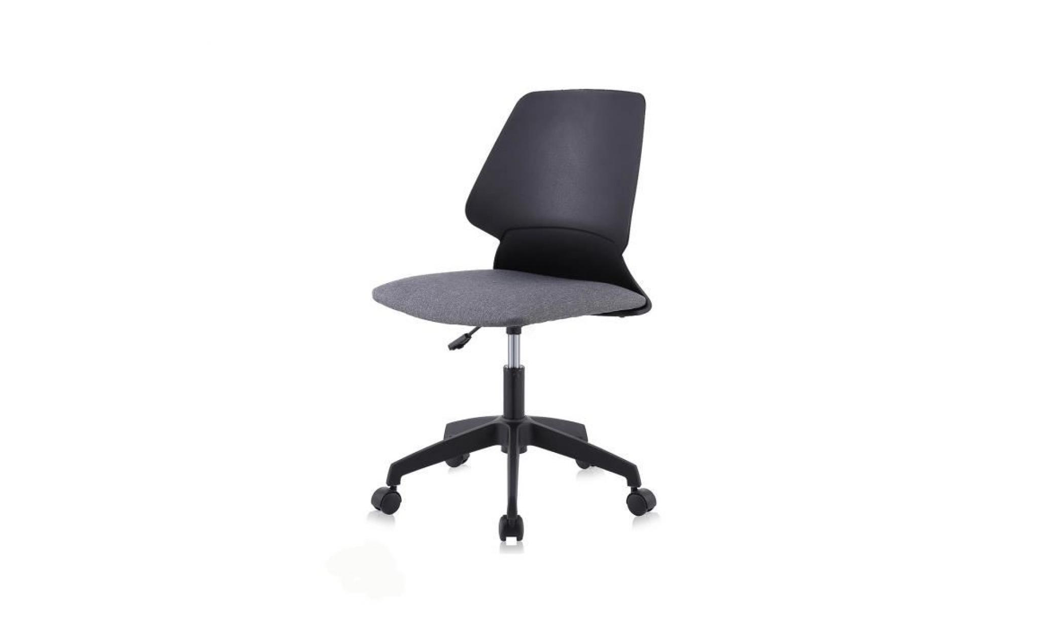 my sit chaise de bureau siege de bureau fauteuil hauteur rÉglable pu rembourrÉ avec rouleau neuf design neo en noir gris