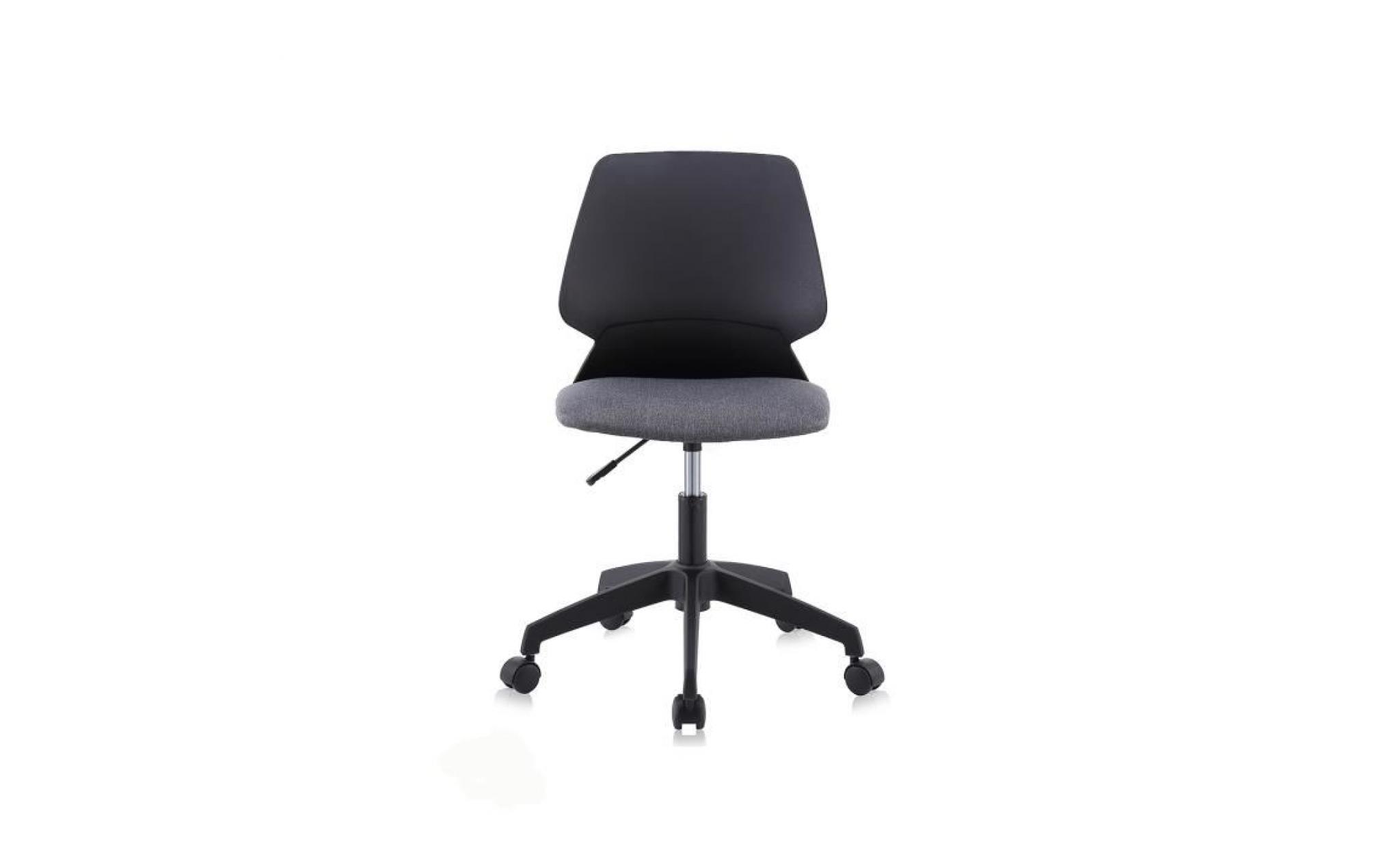 my sit chaise de bureau siege de bureau fauteuil hauteur rÉglable pu rembourrÉ avec rouleau neuf design neo en noir gris pas cher