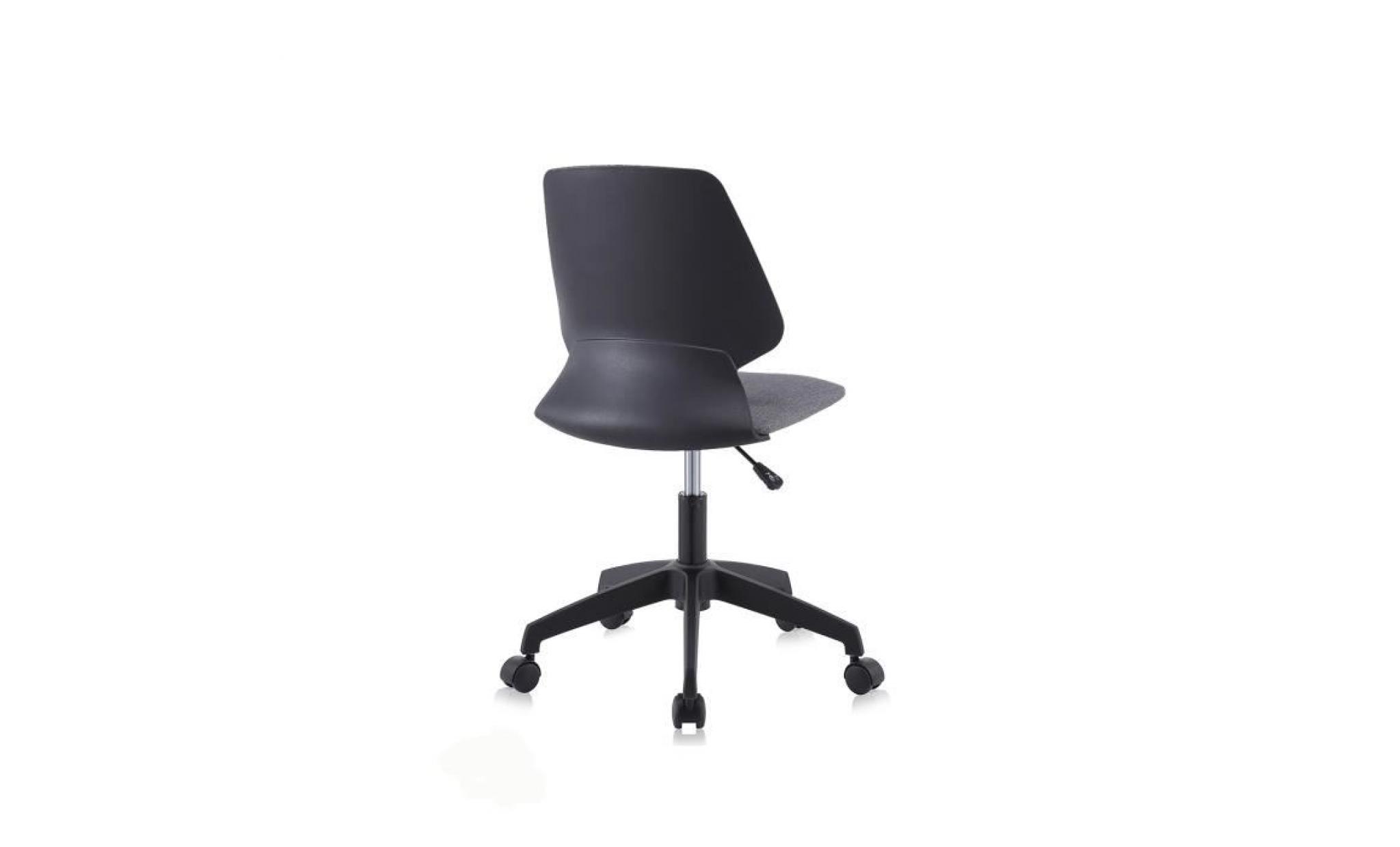 my sit chaise de bureau siege de bureau fauteuil hauteur rÉglable pu rembourrÉ avec rouleau neuf design neo en noir gris pas cher