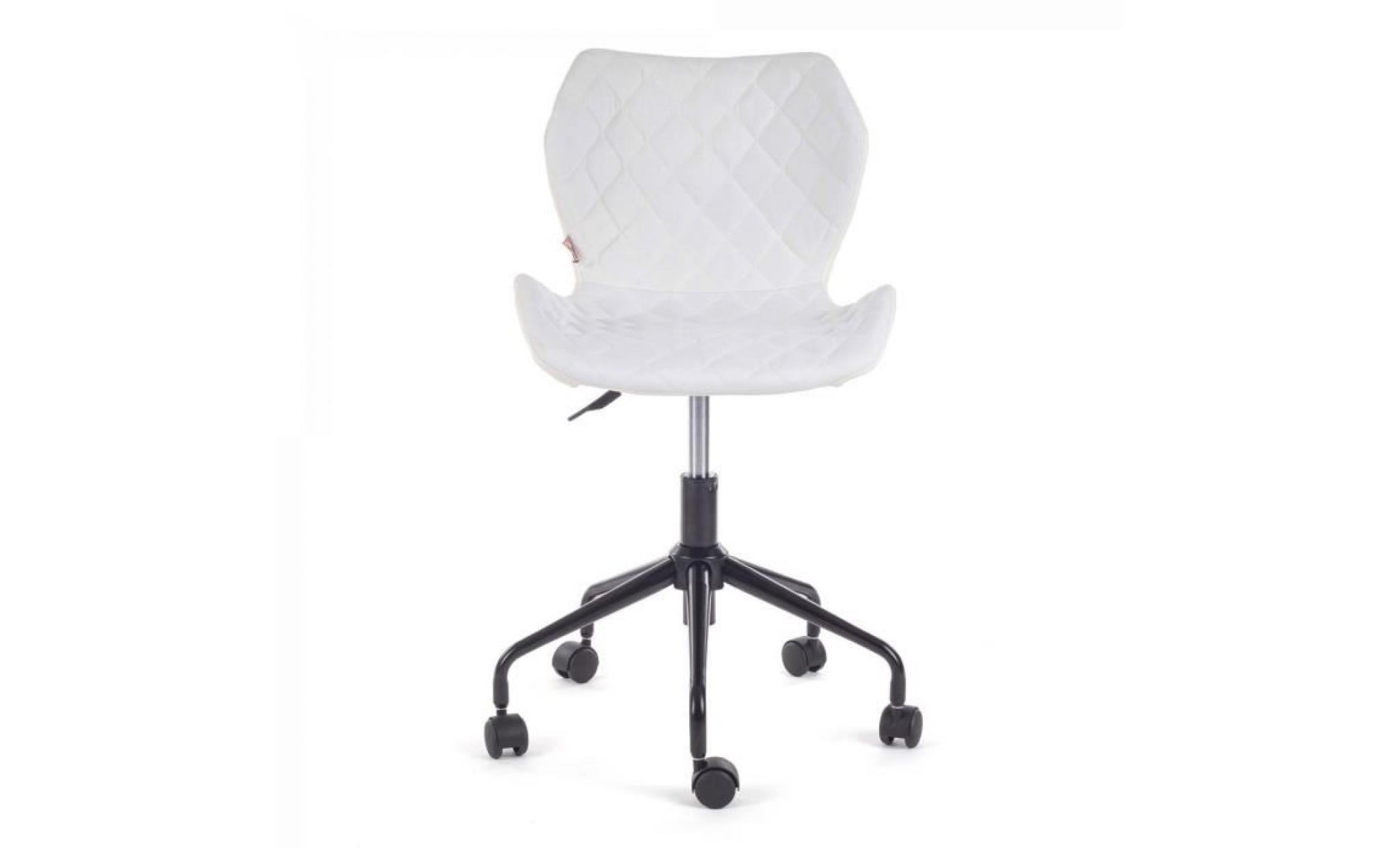 my sit tabouret de travail sur roulettes réglable en hauteur blanc en tissu et simili chaise de bureau pivotante siège neuf ino pas cher