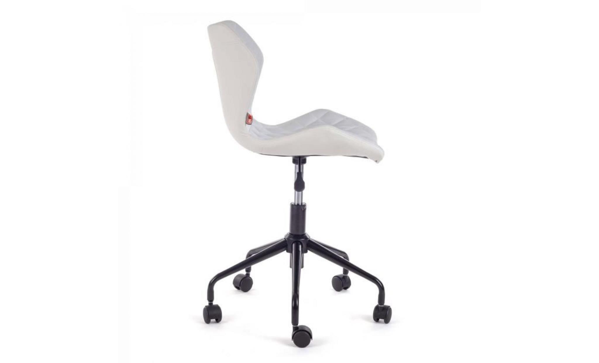 my sit tabouret de travail sur roulettes réglable en hauteur blanc en tissu et simili chaise de bureau pivotante siège neuf ino pas cher