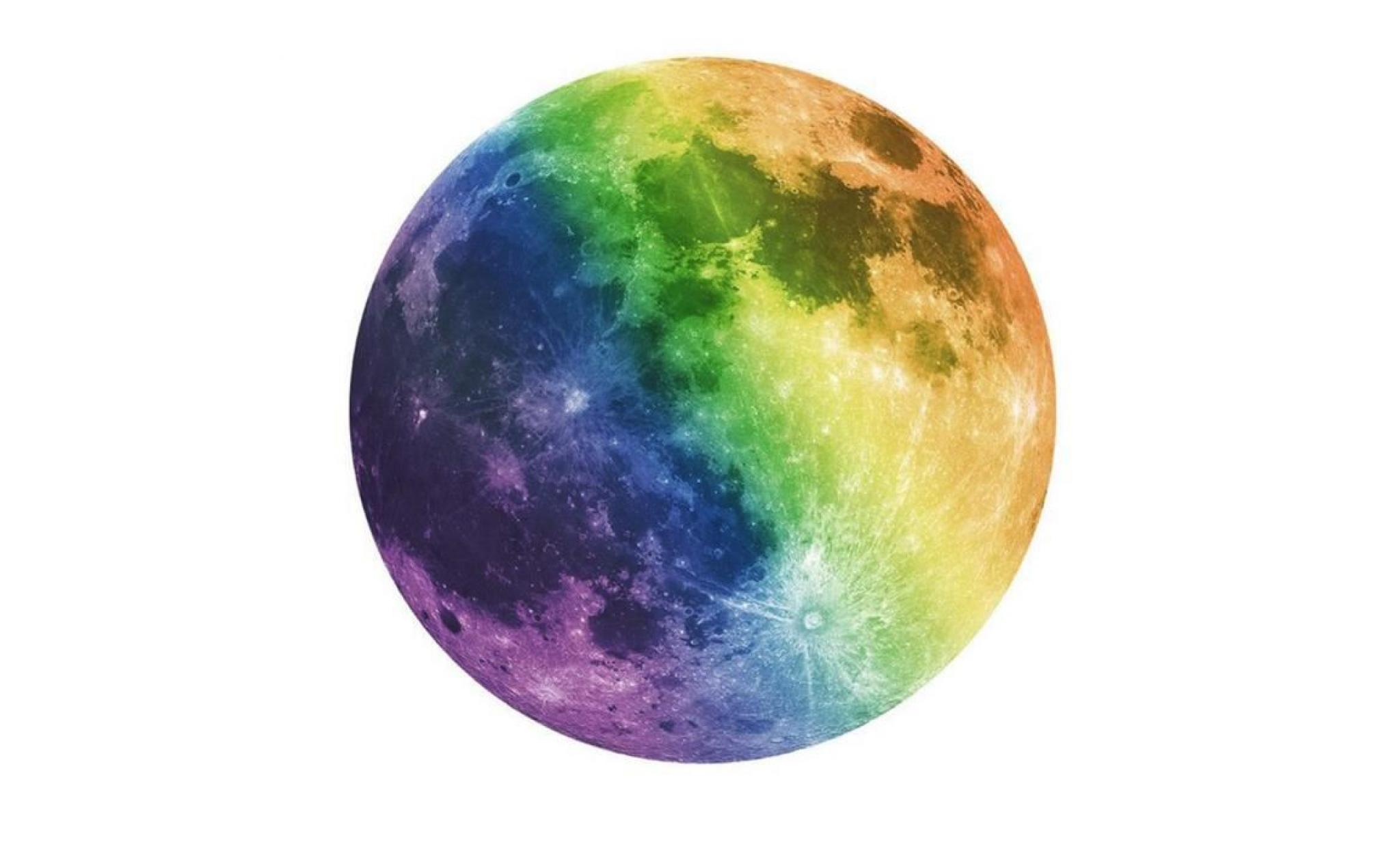 napoulen®30cm 3d grande lune fluorescent autocollant murale amovible lueur dans l'obscurité xpp11138685 pas cher
