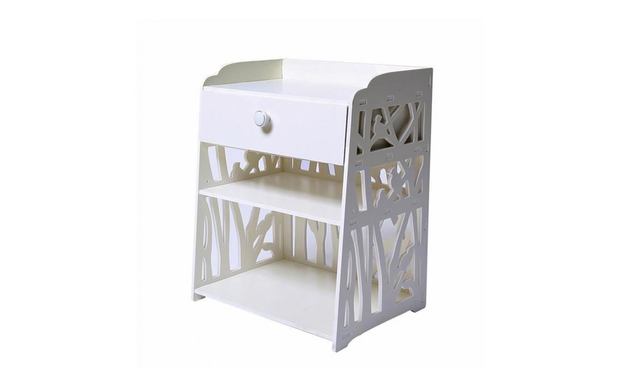 neufu kit armoire de rangement table de chevet organisateur rayonnage à tiroir 40x30x50cm m pas cher