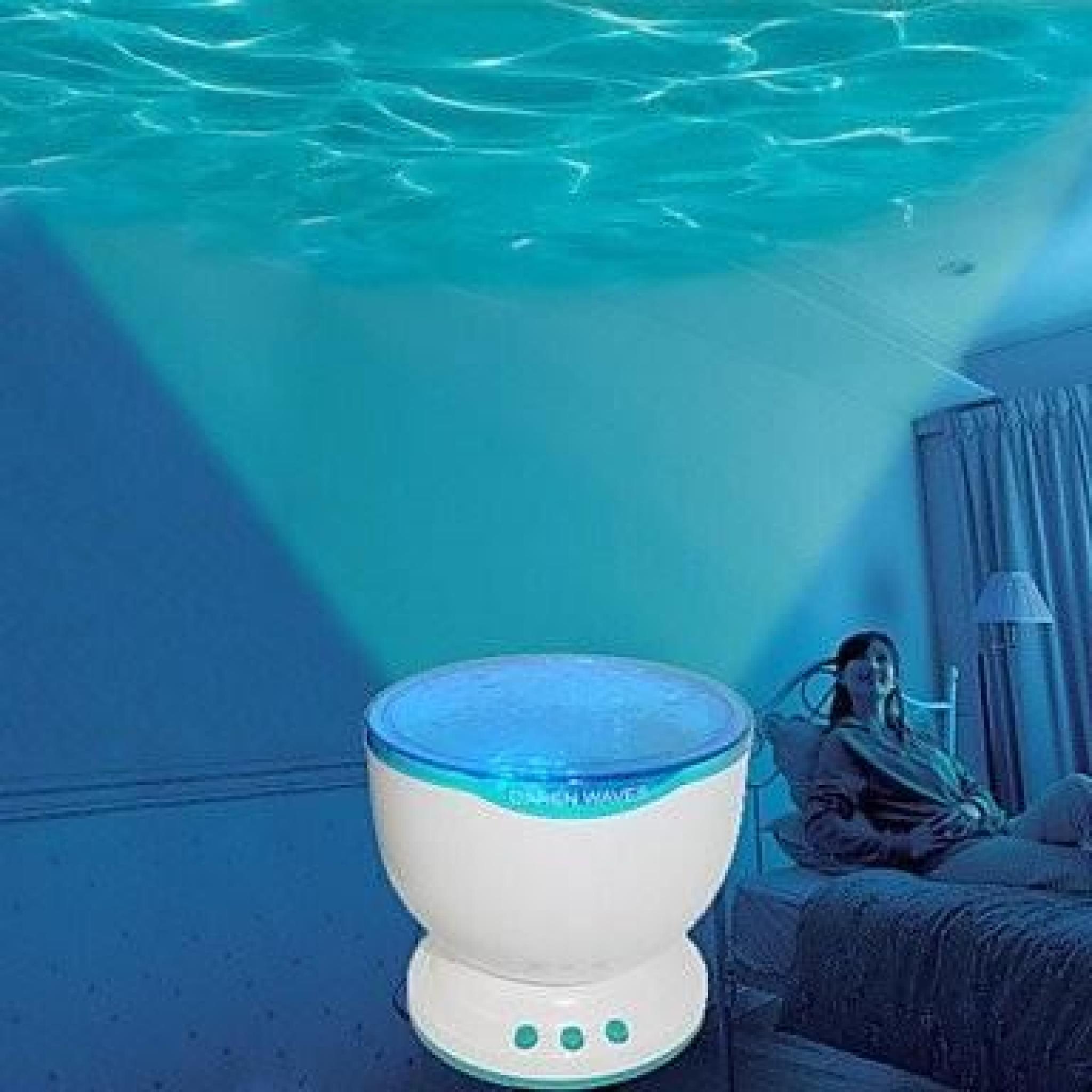 Night Light projecteur océan bleu mer vagues Projection lampe de LED avec haut-parleur