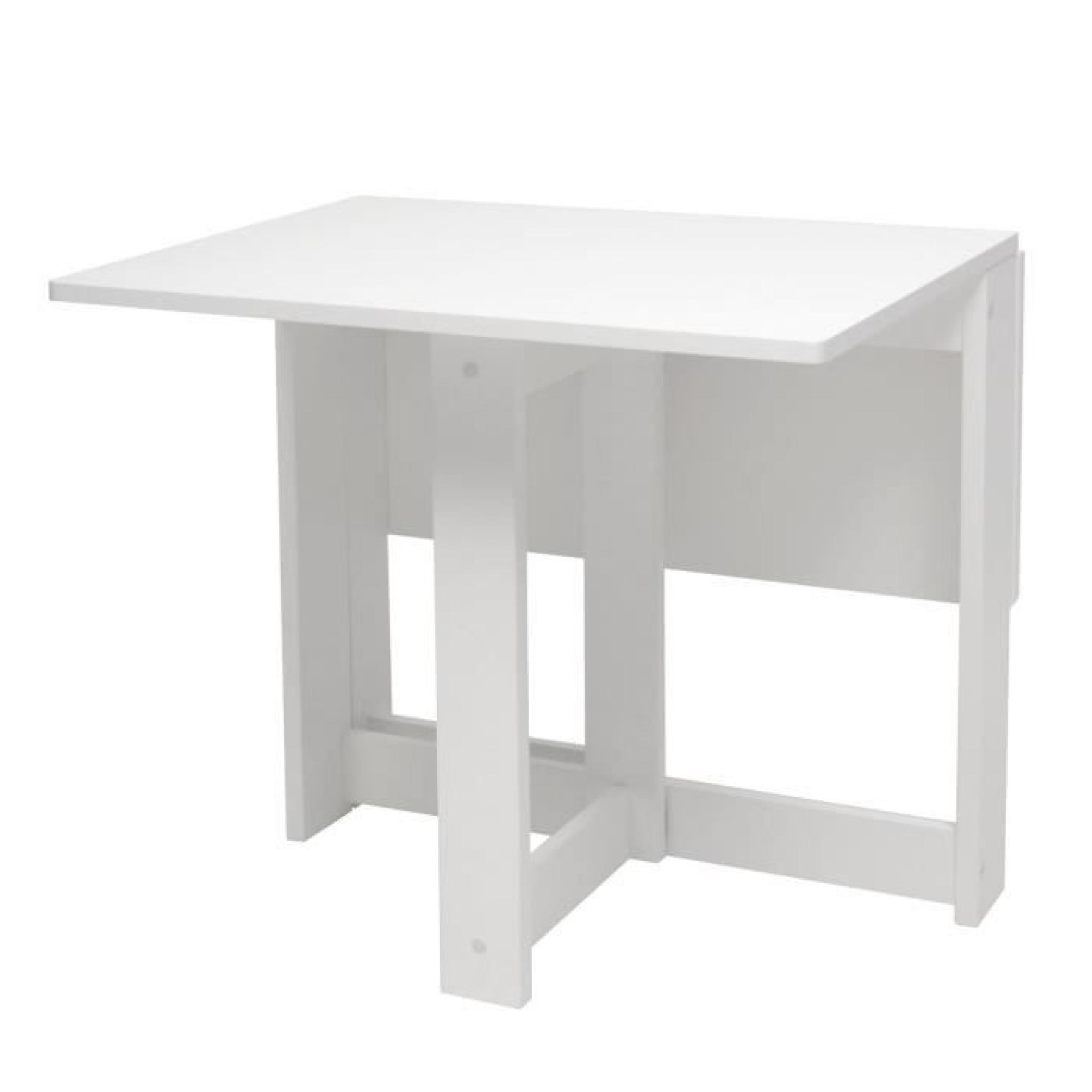 NOE Table pliante 80 cm blanche pas cher