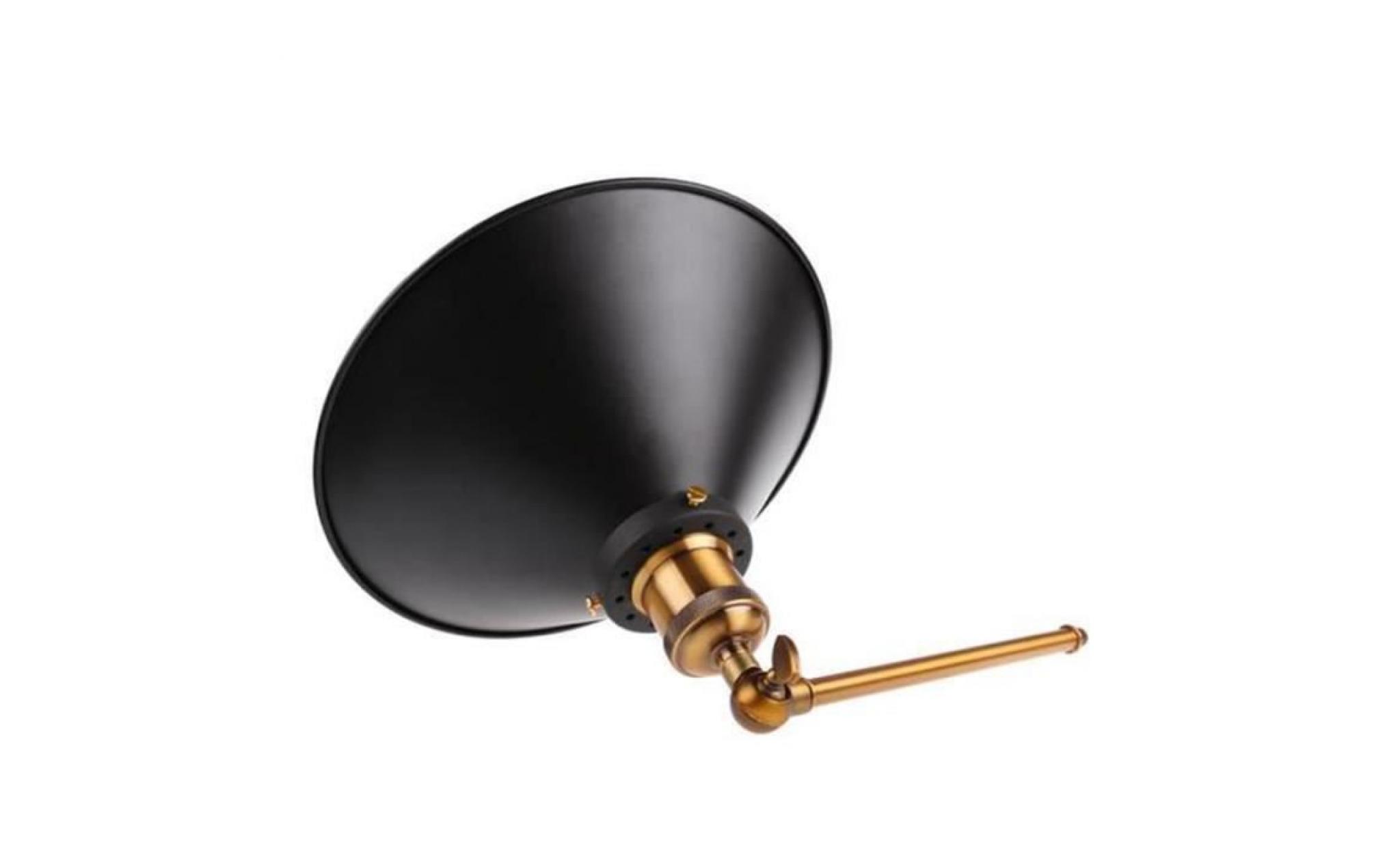 noir lampe titulaire luminaire parapluie tête vintage industriel rétro métal mur mont lumière appliques décoration de la maison pas cher