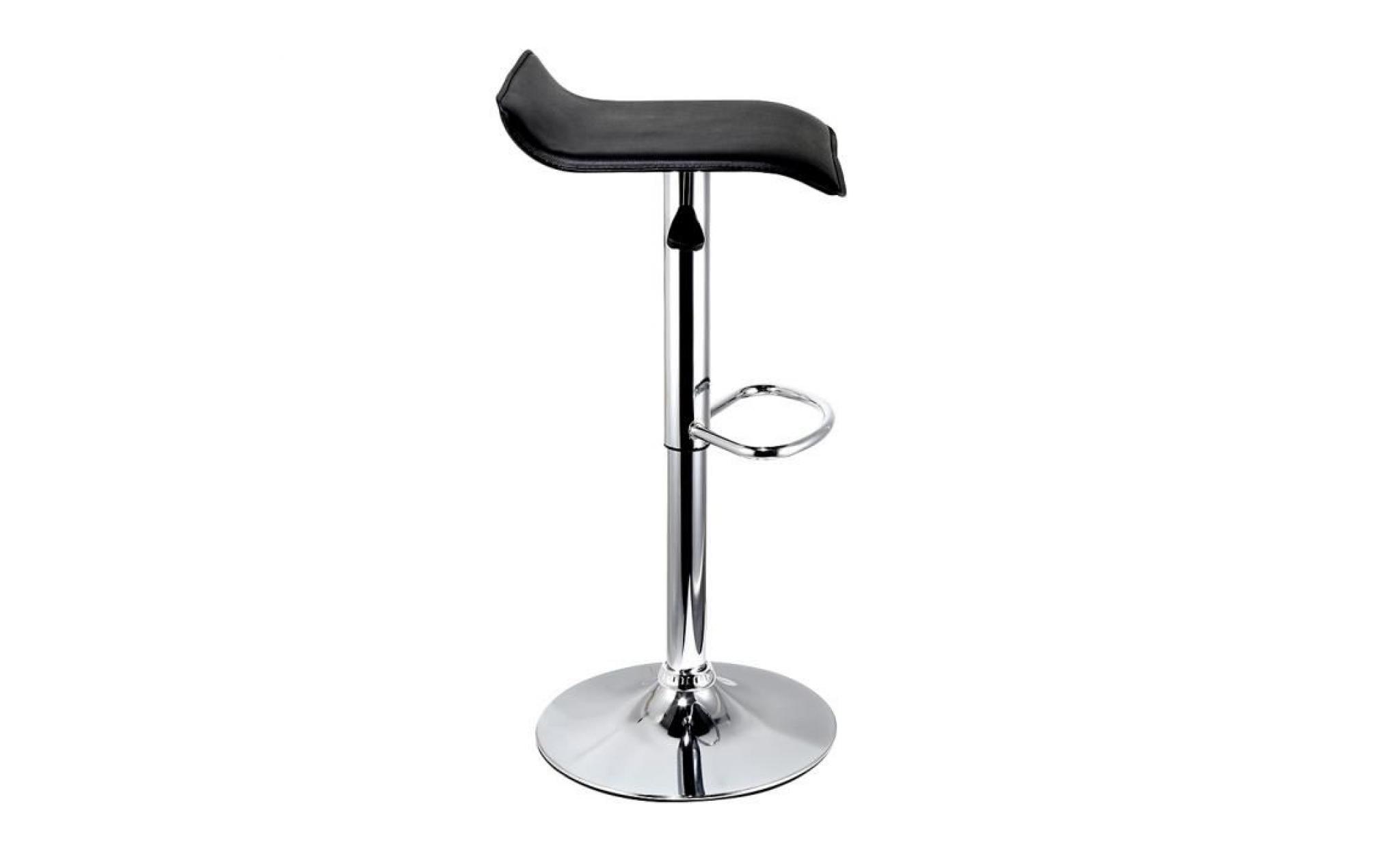 noir tabouret de bar lot de 2 chaise de bar rotatif a 360 degrees hauteur reglable pas cher