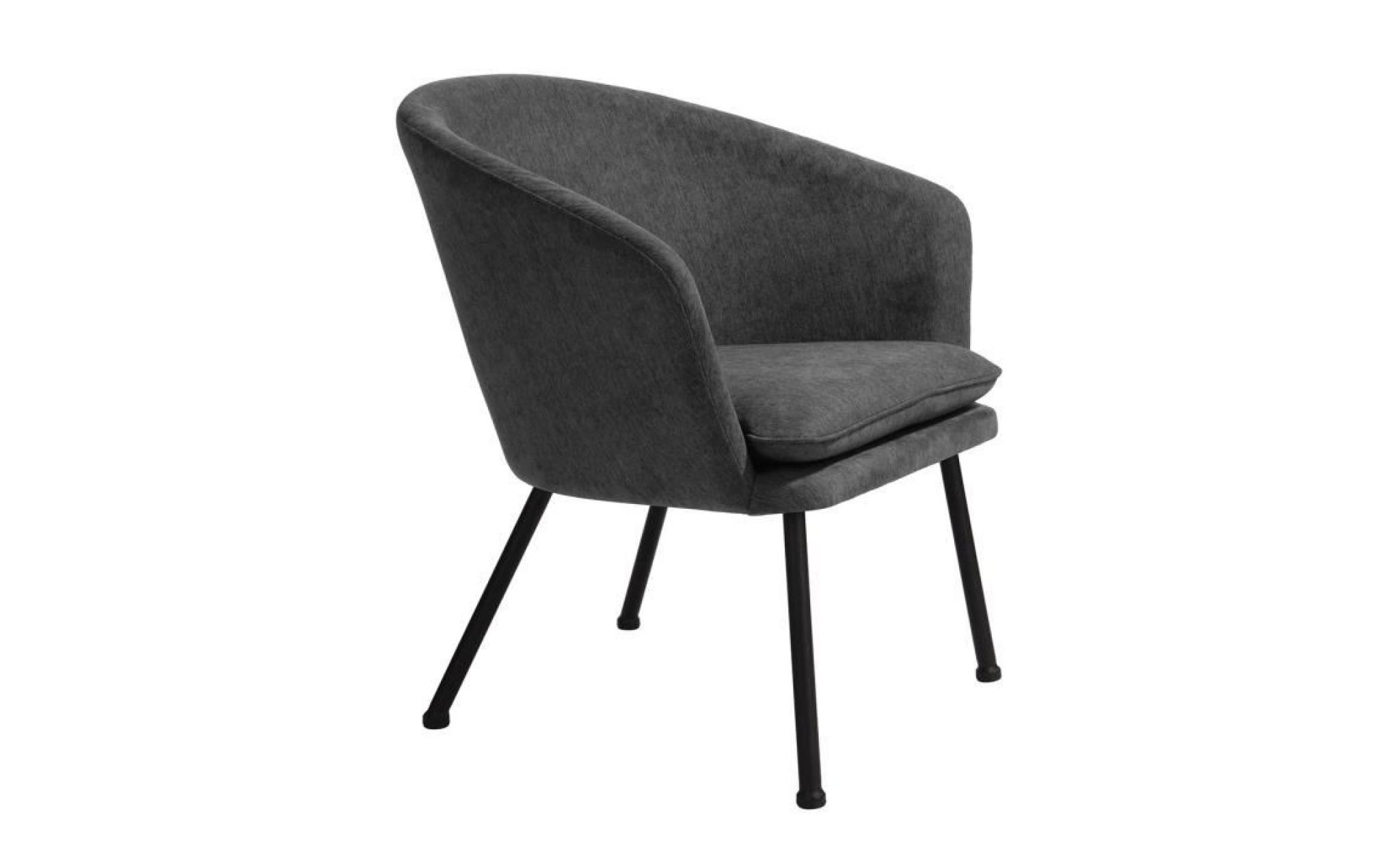 nomade fauteuil   tissu gris foncé   contemporain   l 73 x p 55,5 cm pas cher
