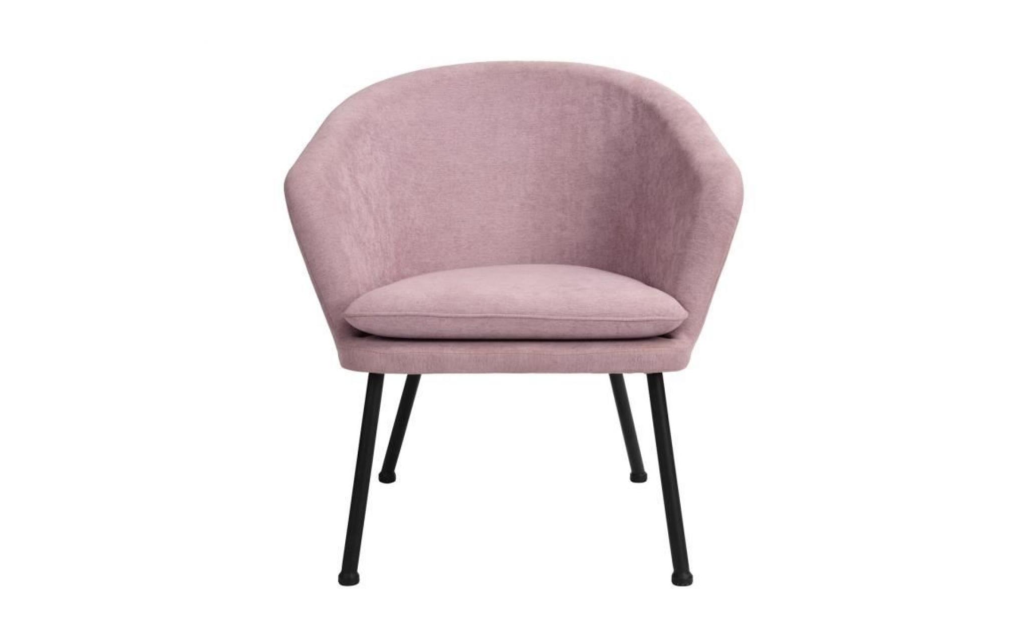 nomade fauteuil   tissu rose   contemporain   l 73 x p 55,5 cm pas cher