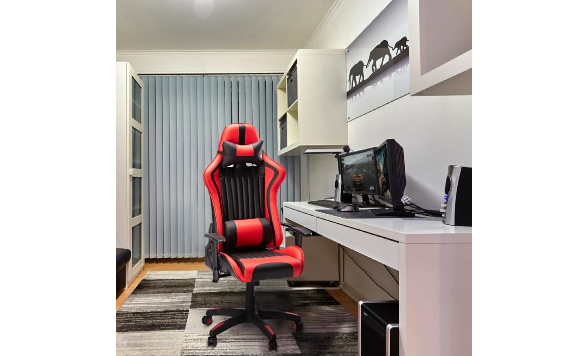 nouvelle chaise de jeu d'ordinateur accrocheur  rouge
