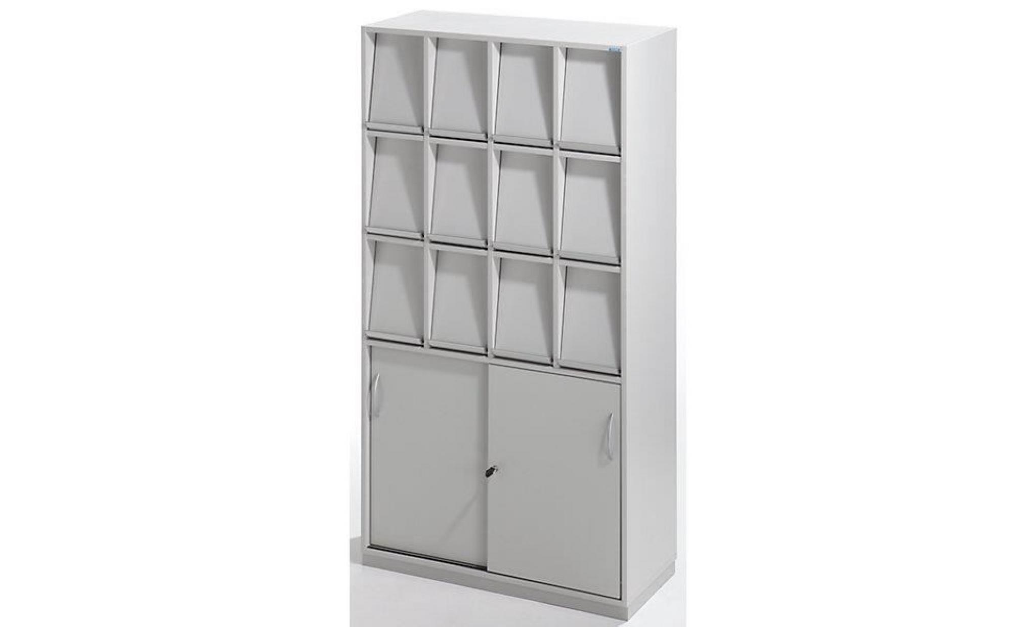 office akktiv armoire à abattants   avec 12 abattants et armoire à portes coulissantes h x l x p 1864 x 1000 x 420 mm   armoire de