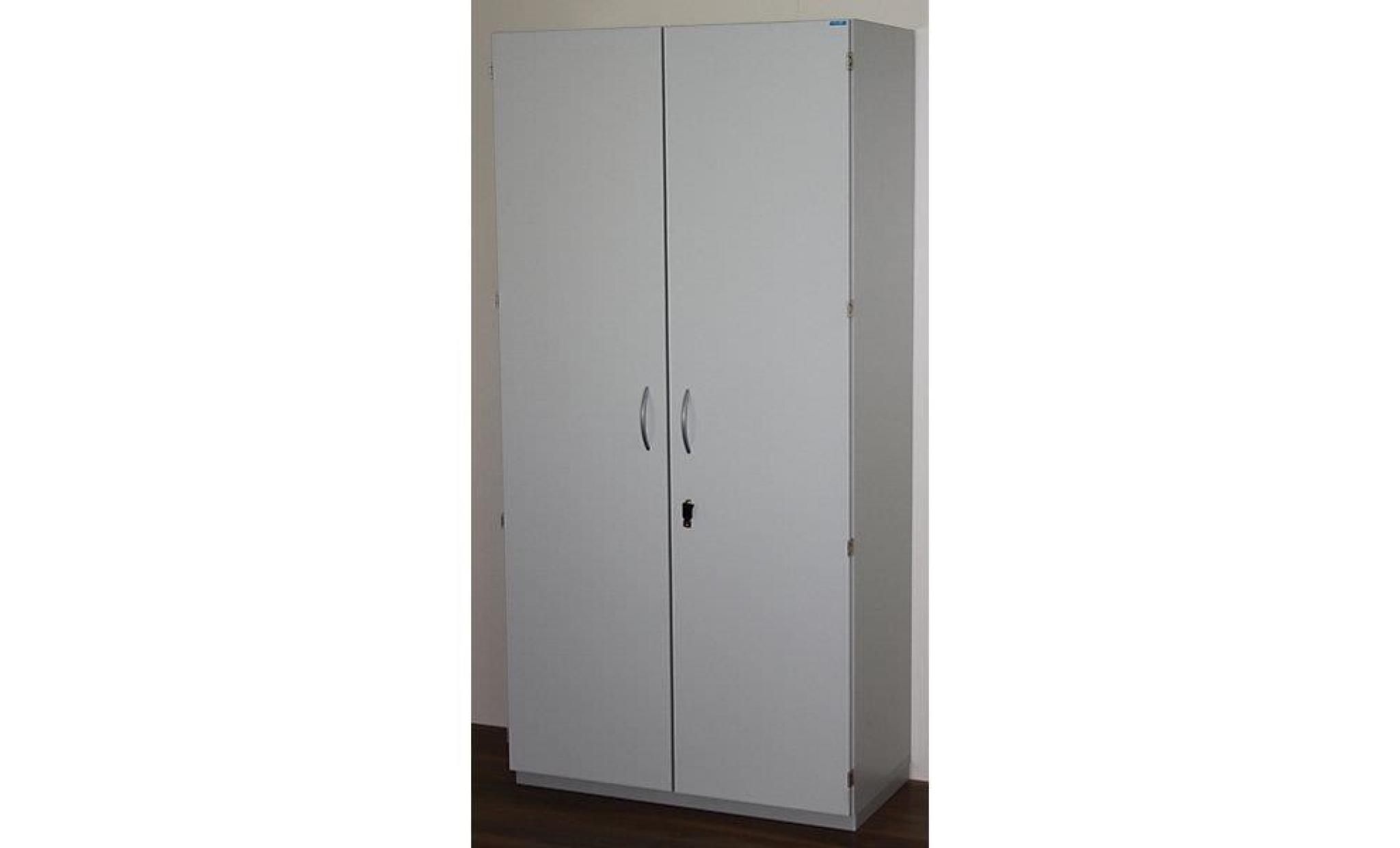 office akktiv armoire à portes battantes   h x l x p 1864 x 913 x 440 mm, 4 tablettes   gris clair ral 7035, avec porte   armoire